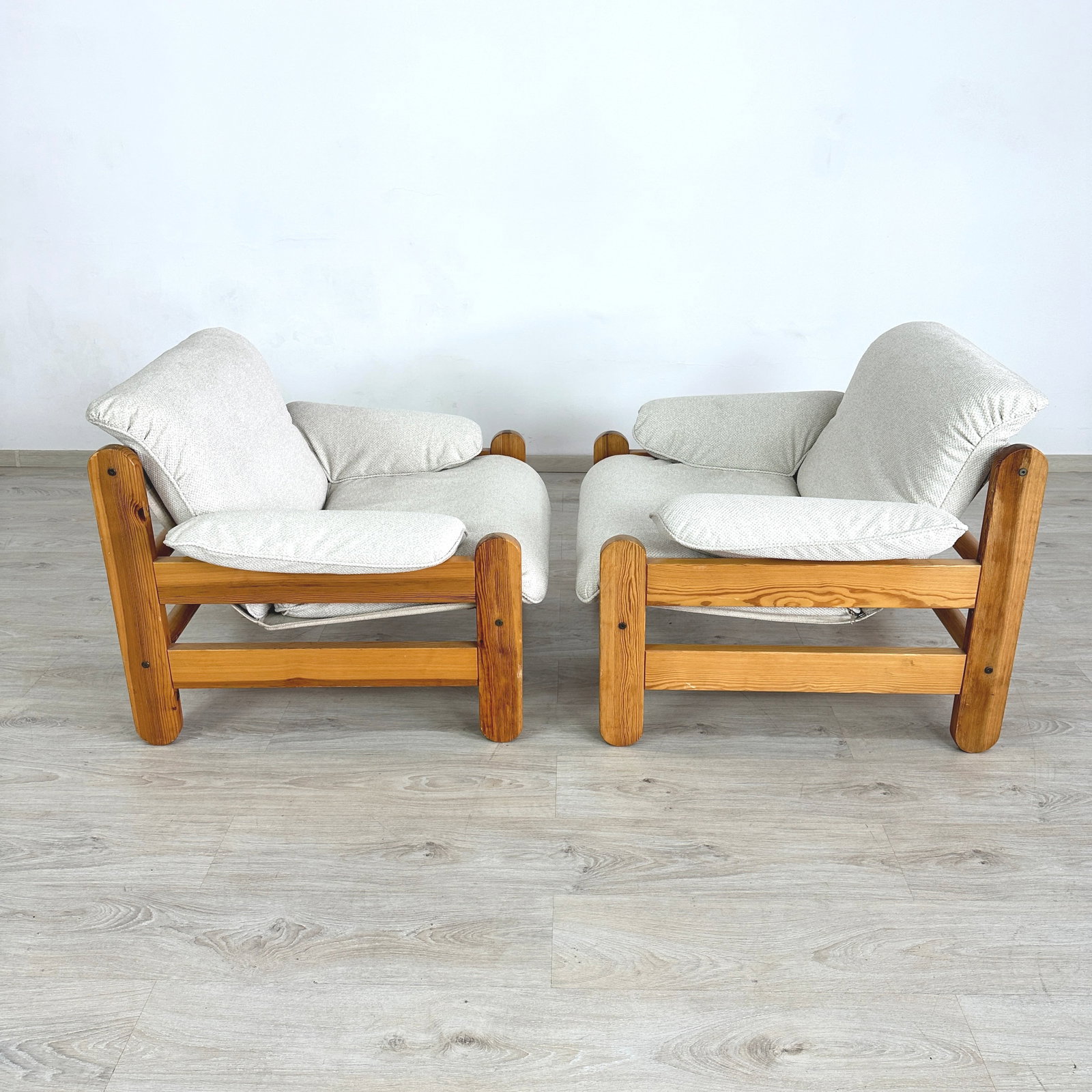 PINE EASY CHAIRS IKEA, A PAIR - 5