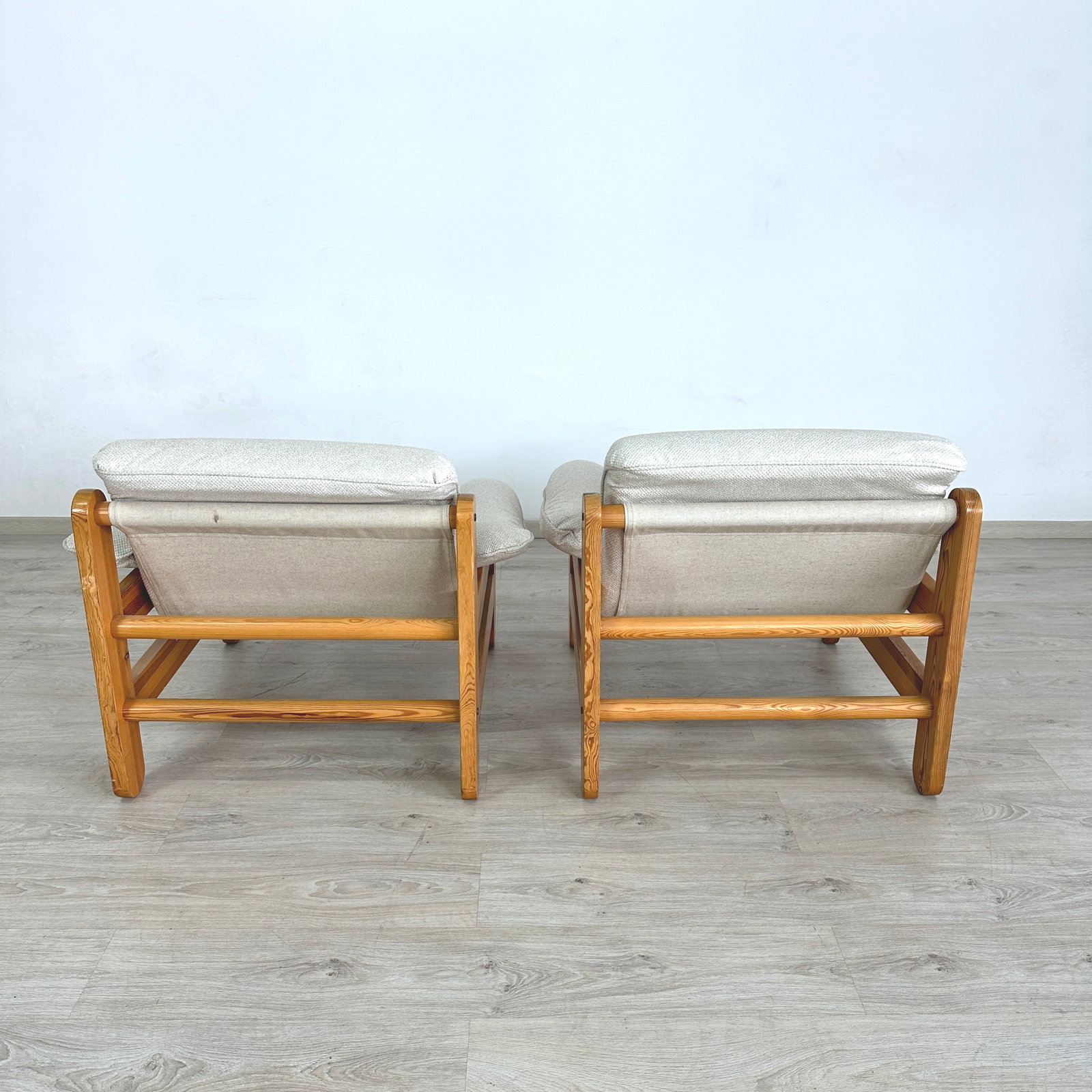 PINE EASY CHAIRS IKEA, A PAIR - 6