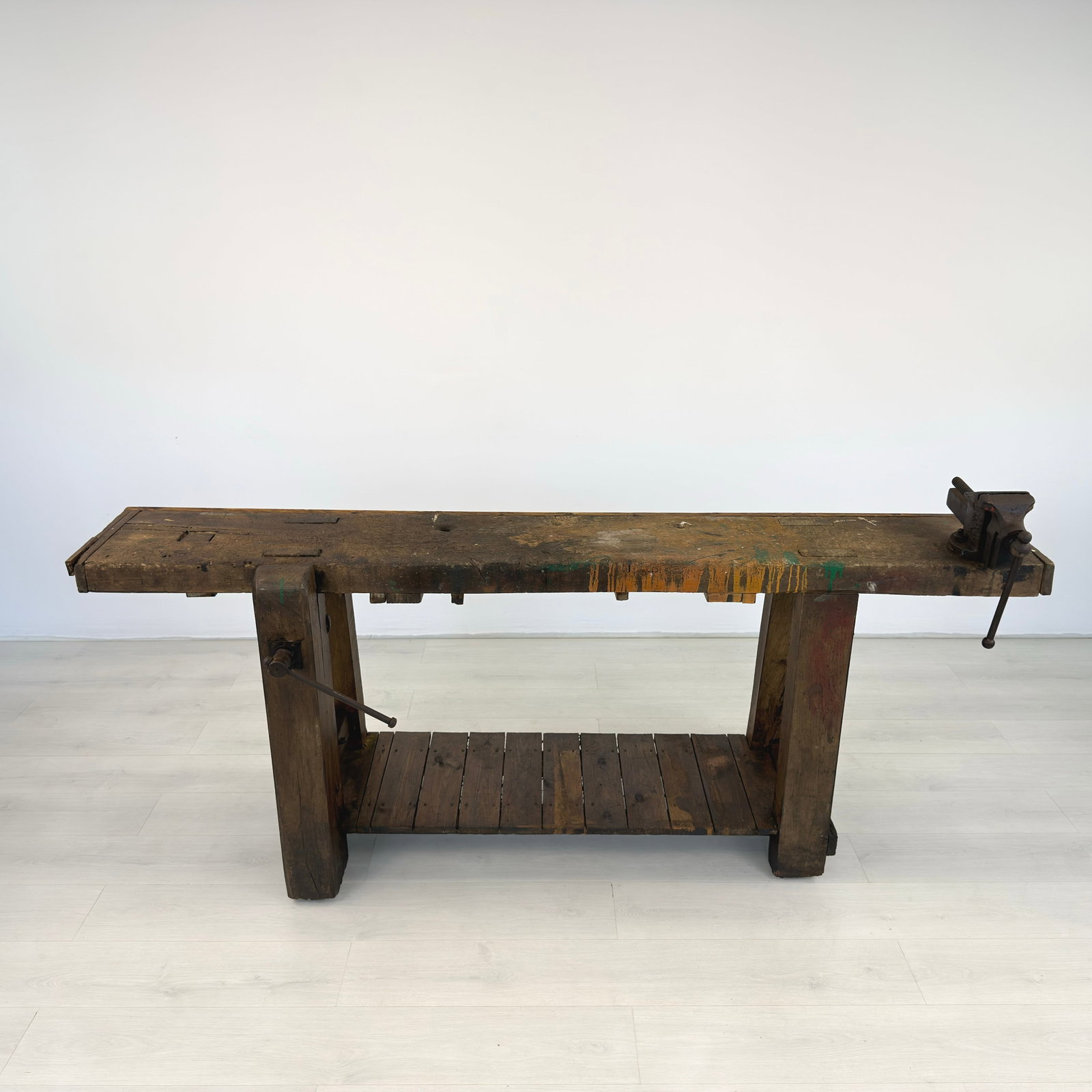 ANTIQUE CARPENTERS WORKBENCH - 4