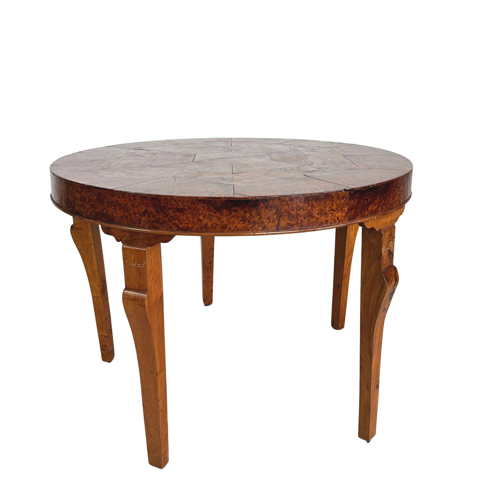 CUSTOM INLAID BURL WOOD DINING TABLE (1 of 13)