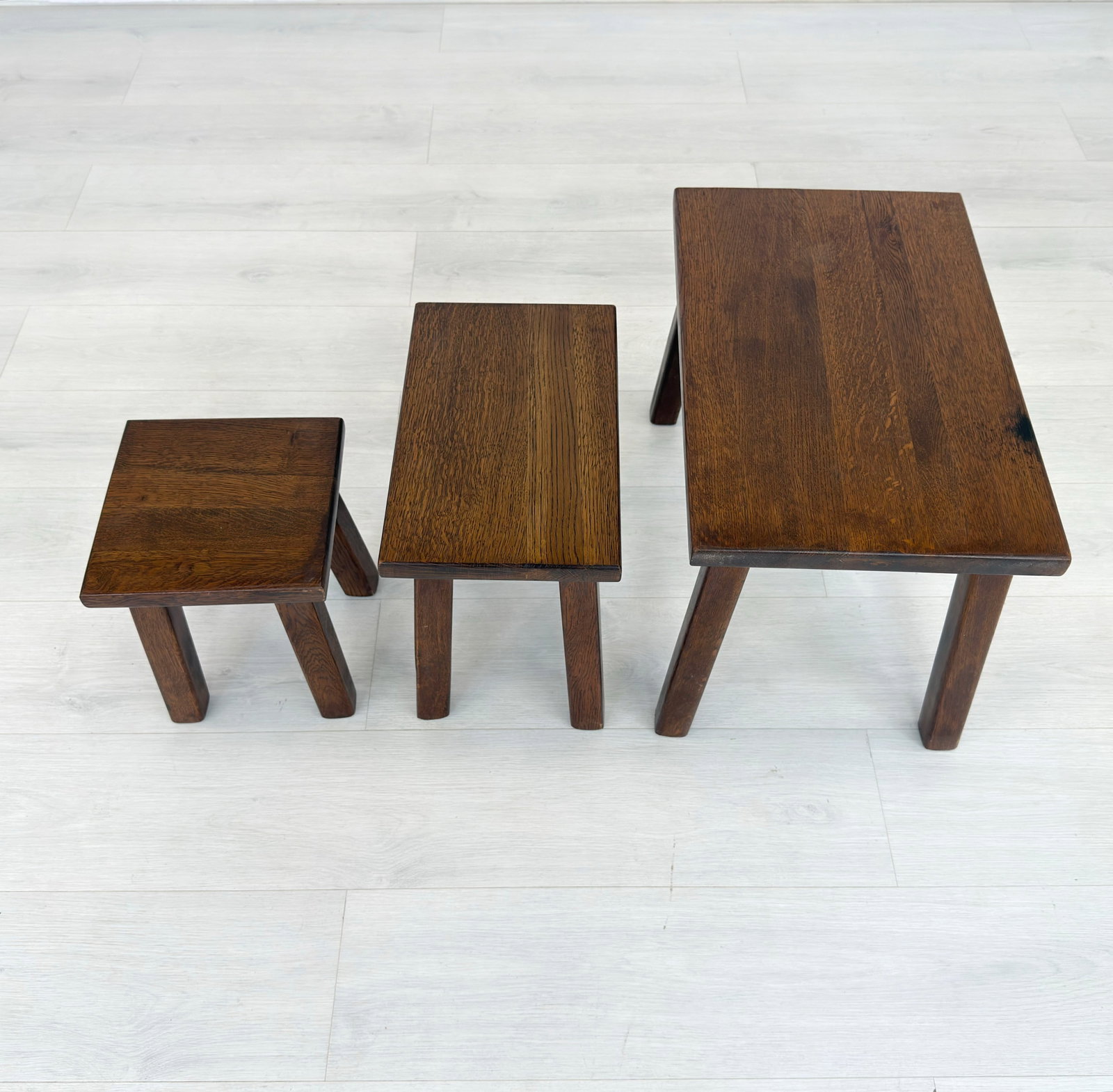 (3) BRUTALIST NESTING TABLES - 2