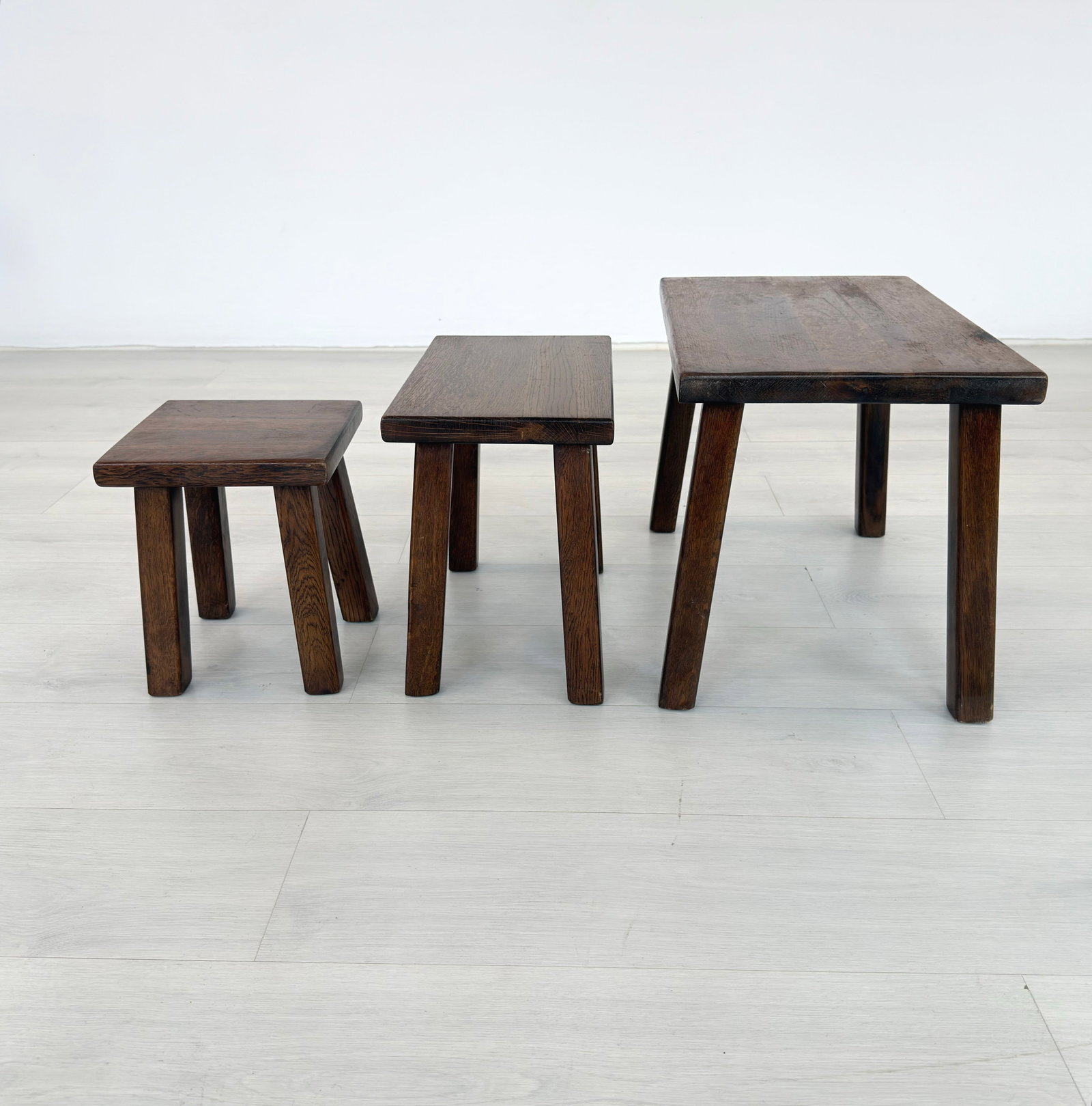 (3) BRUTALIST NESTING TABLES - 3