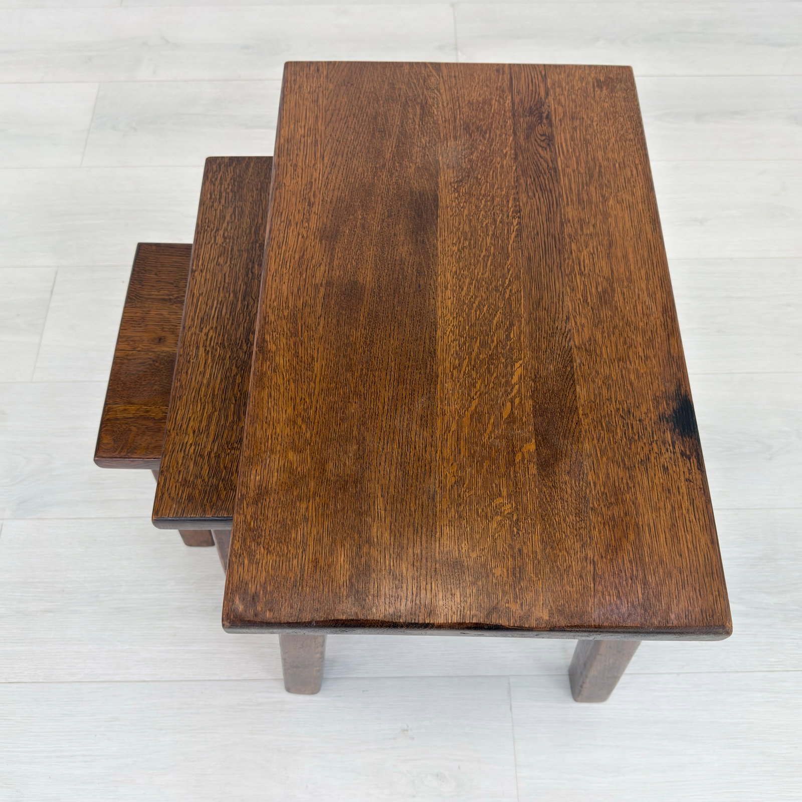 (3) BRUTALIST NESTING TABLES - 4