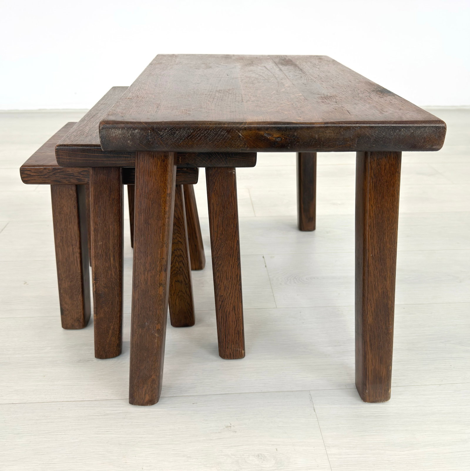 (3) BRUTALIST NESTING TABLES - 5