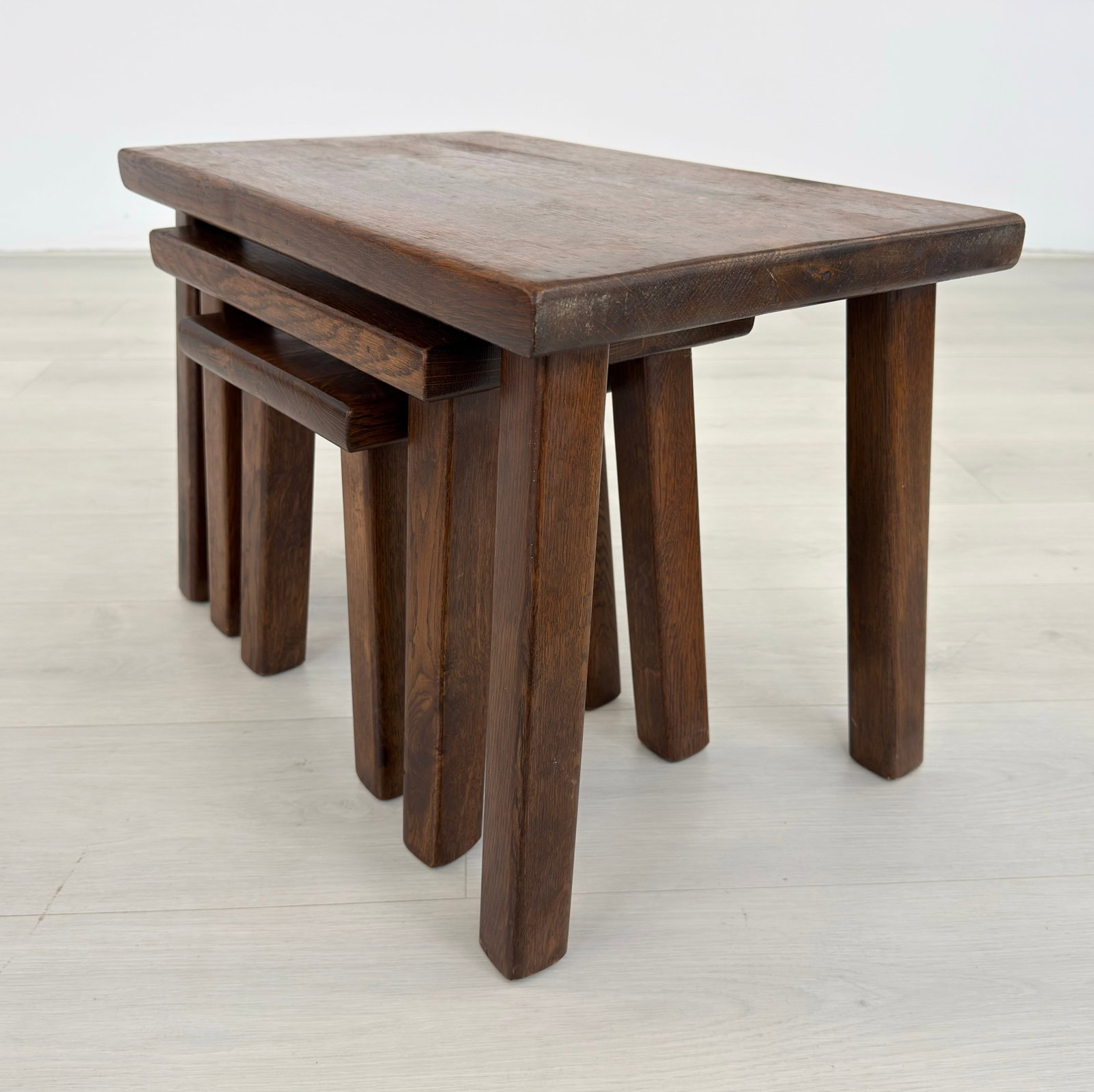(3) BRUTALIST NESTING TABLES - 6
