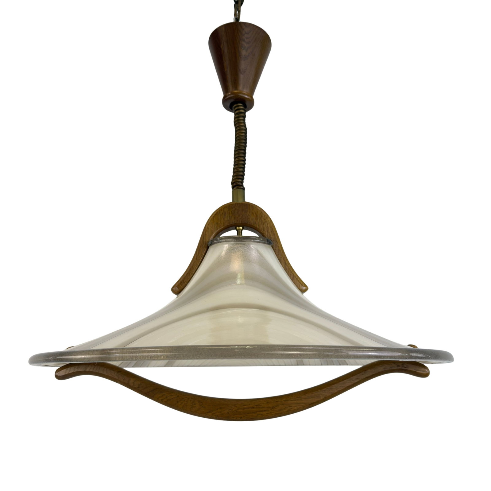 CEILING LIGHT BY CRISTALLUX ASMUTH LEUCHTEN: Dimensions: H 47” x W 24”. Vintage German handmade ceiling light designed by Cristallux Asmuth Leuchten in the 1970s.