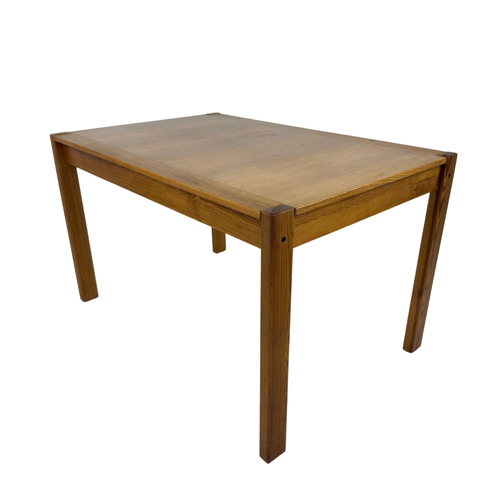 SCANDINAVIAN DINING TABLE: Dimensions: H 28.7” x W 47.5” x D 31.7”. Vintage Scandinavian pine dining table manner of Borge Mogensen.