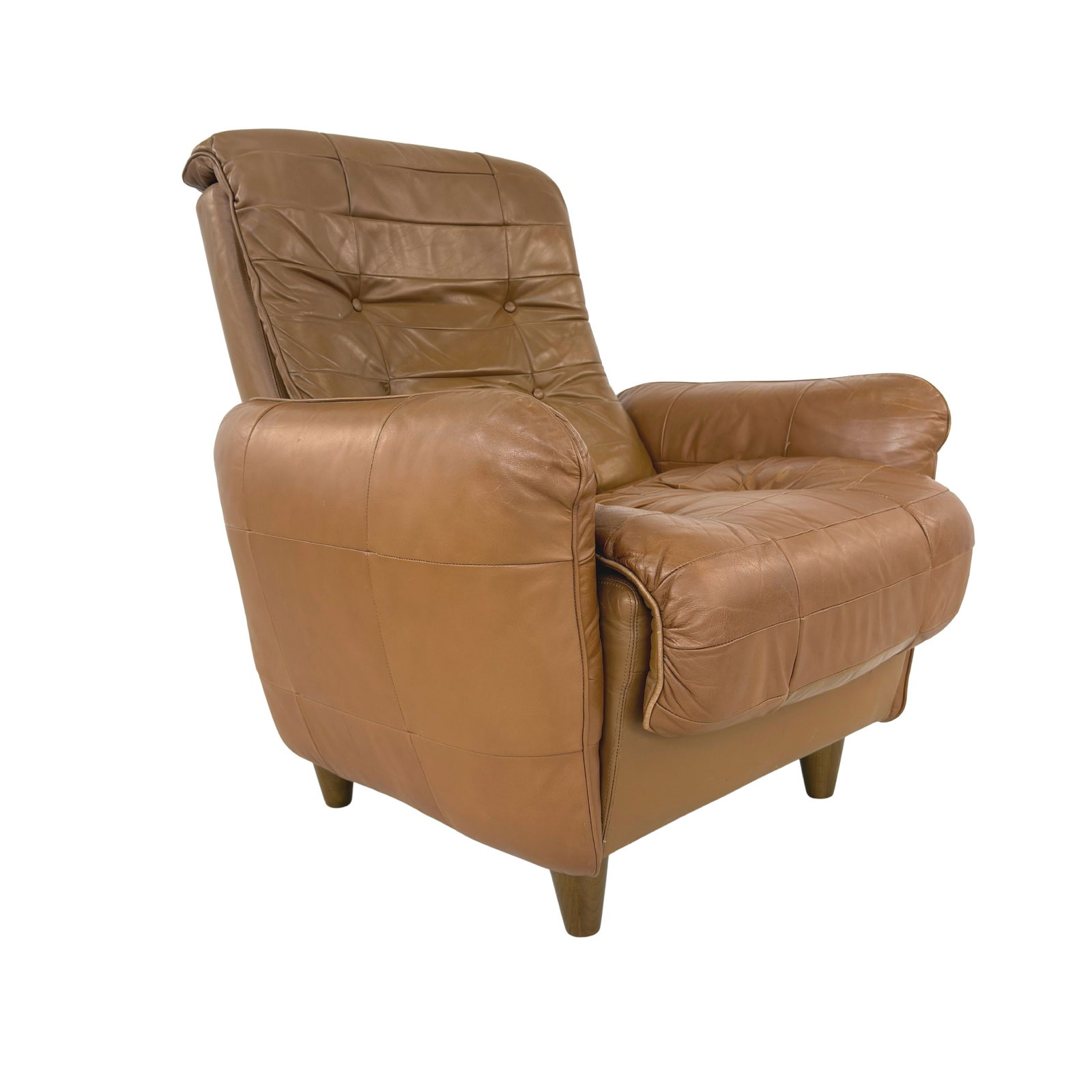 SWISS LEATHER LOUNGE CHAIR FOR STRASSLE (1 of 14)