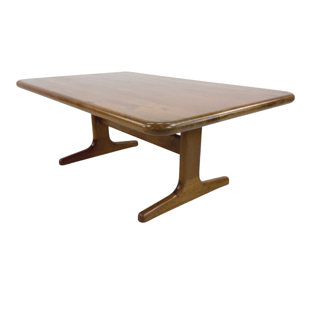 GLOSTRUP MOBELFABRIK COFFEE TABLE: Dimensions: H 19.7” x W 52” x D 32.3”. Vintage teak coffee table by Glostrup Møbelfabrik, made in Denmark in the 1960s. Marked.