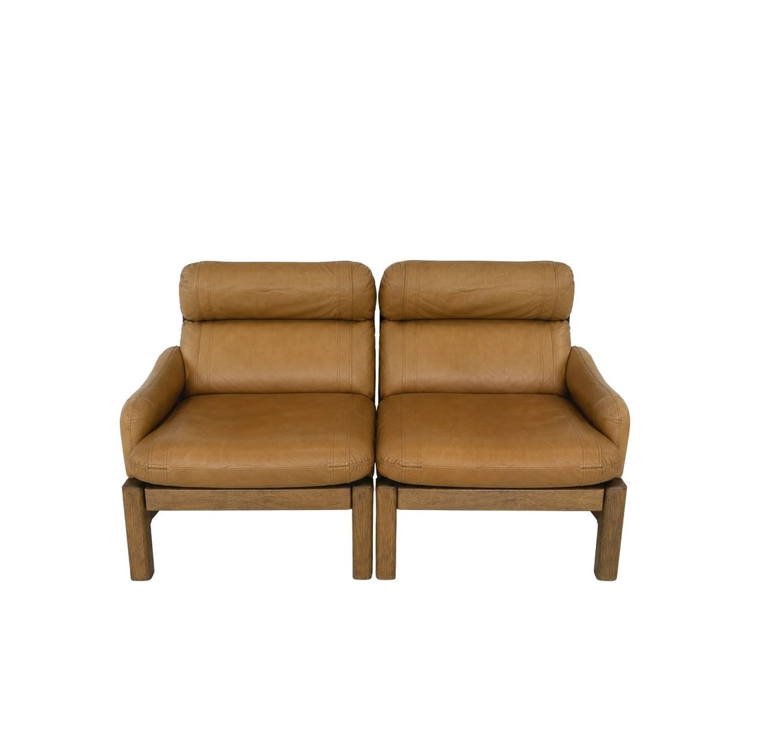 LOUNGE ARMCHAIRS MANNER OF CARL STRAUB, A PAIR (1 of 12)