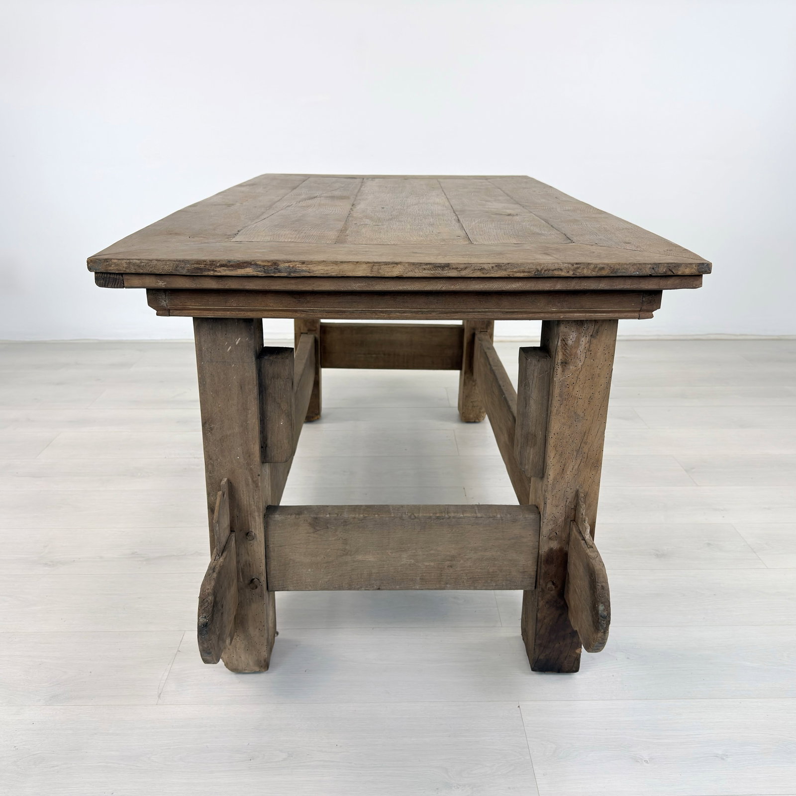 ANTIQUE RUSTIC EXTENDABLE DINING TABLE - 4