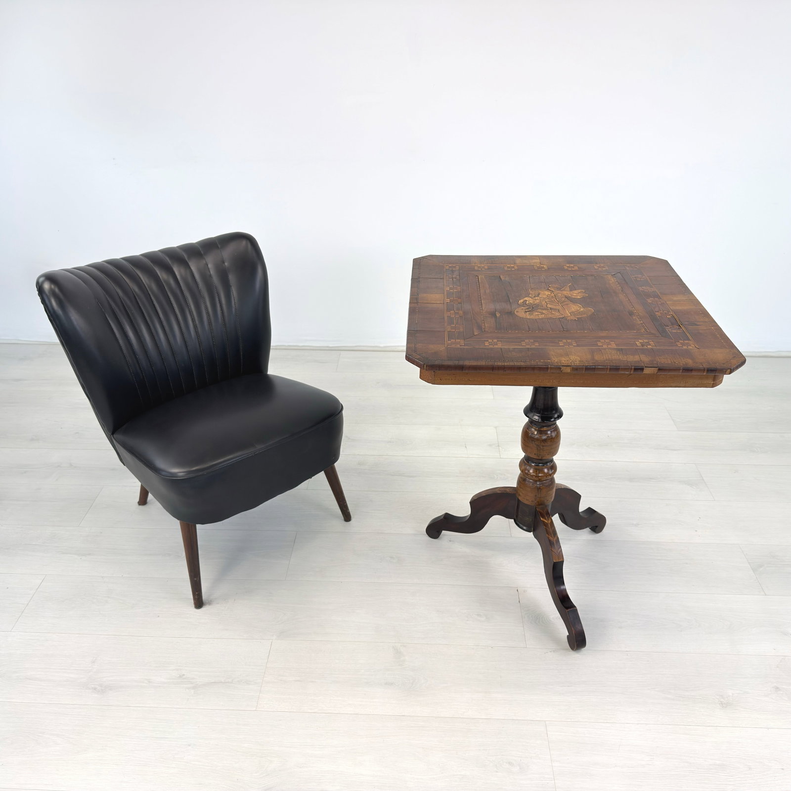 ANTIQUE INLAID SIDE TABLE - 14