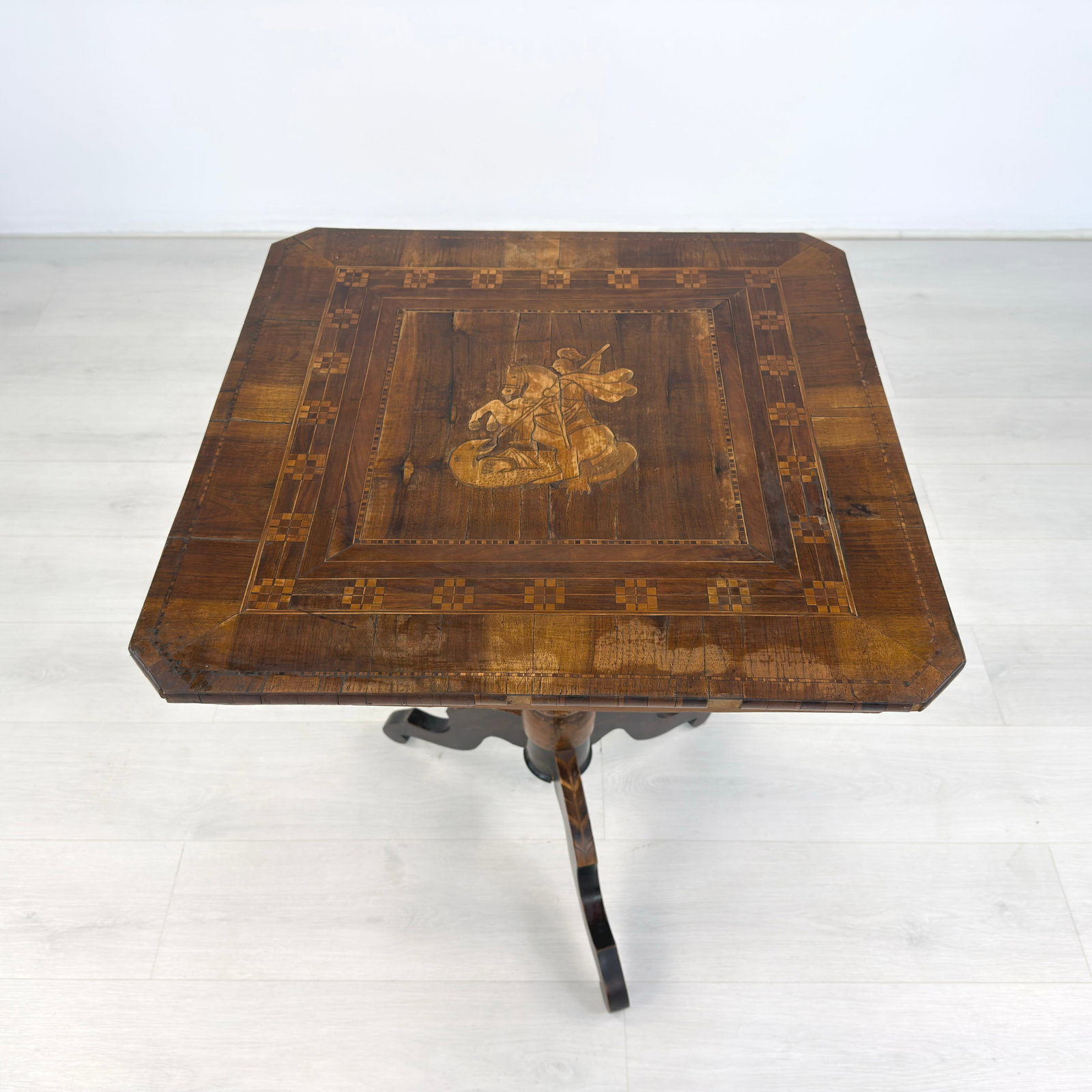 ANTIQUE INLAID SIDE TABLE - 2