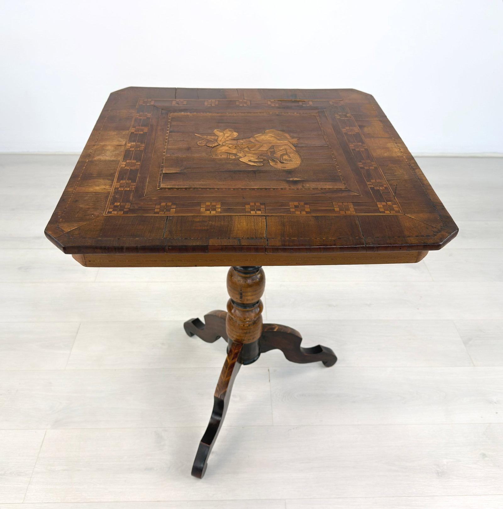 ANTIQUE INLAID SIDE TABLE - 3