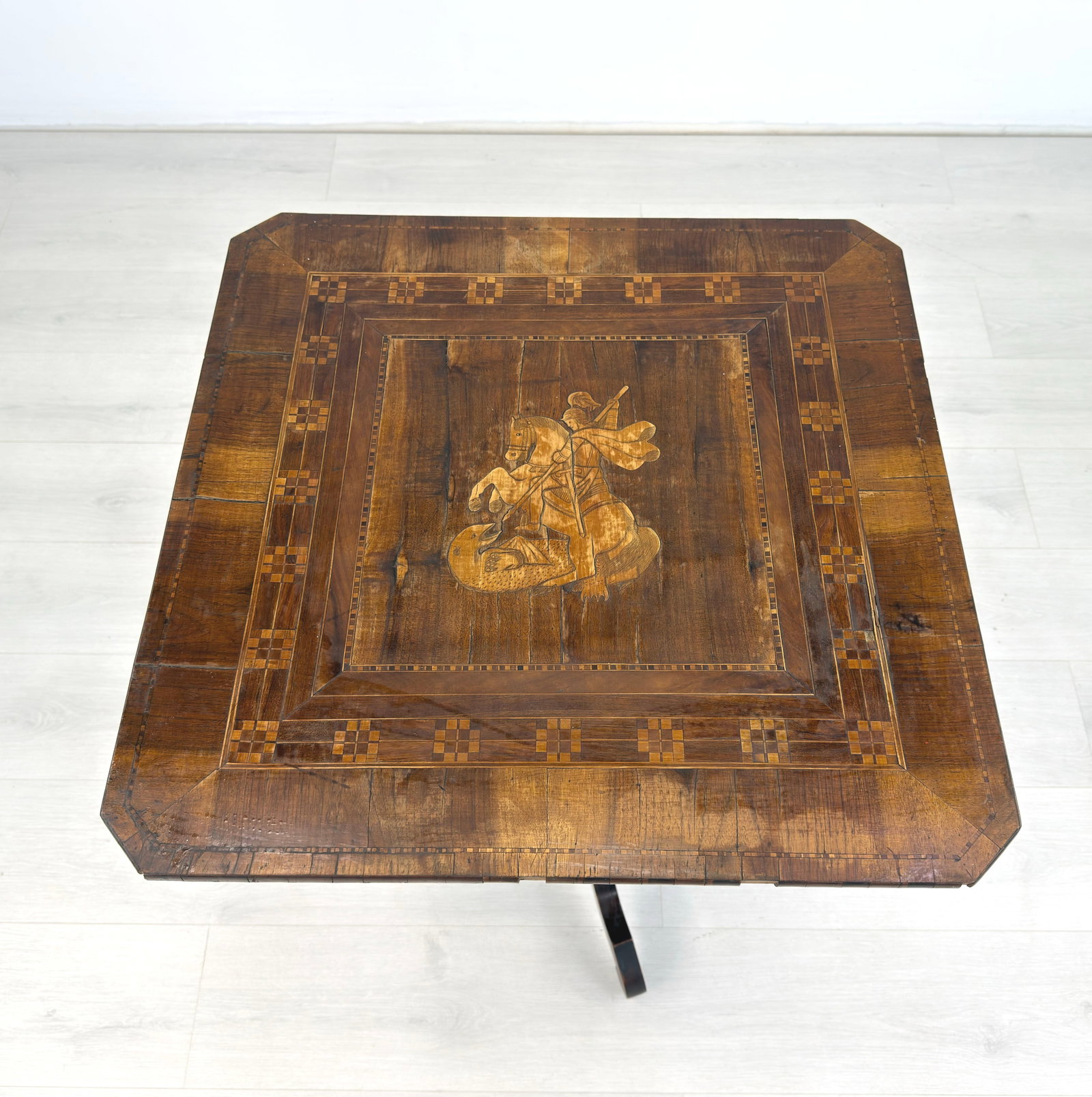 ANTIQUE INLAID SIDE TABLE - 5