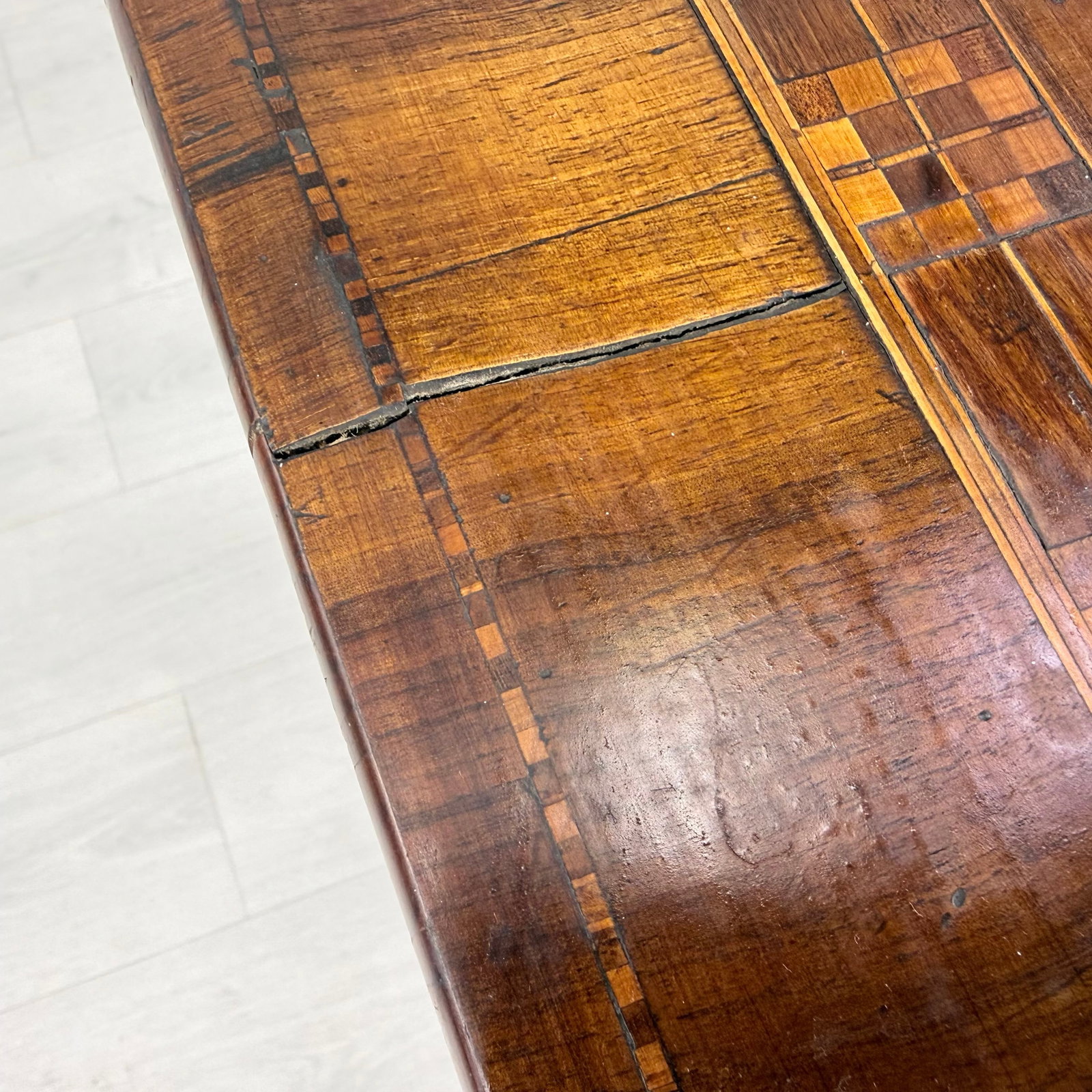ANTIQUE INLAID SIDE TABLE - 8