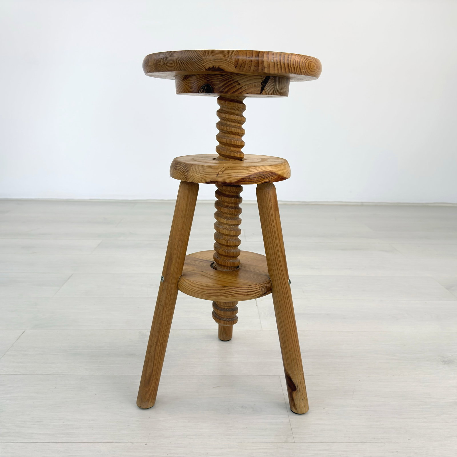 SCANDINAVIAN ARCHITECT PINE STOOL - 3
