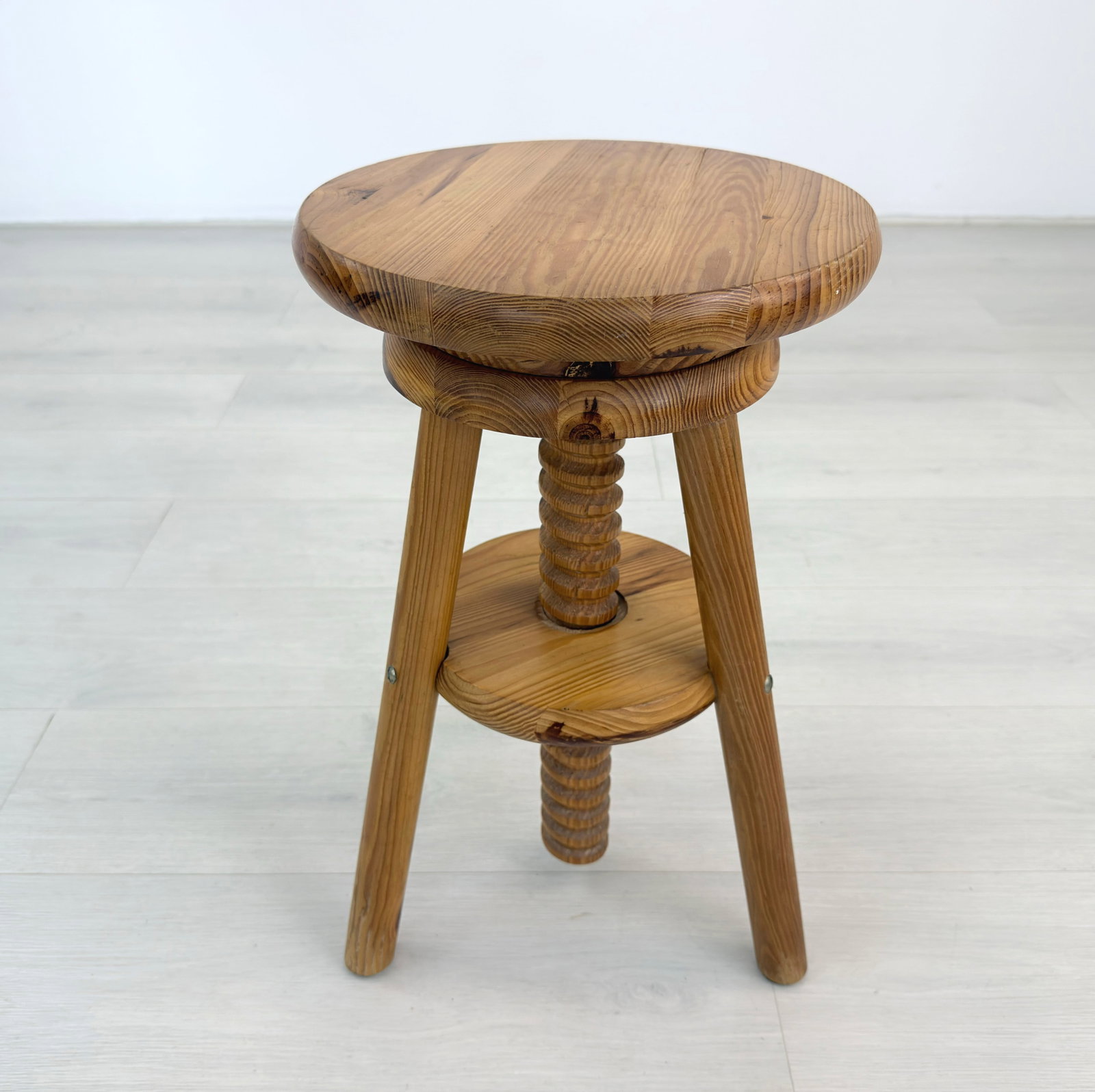 SCANDINAVIAN ARCHITECT PINE STOOL - 5