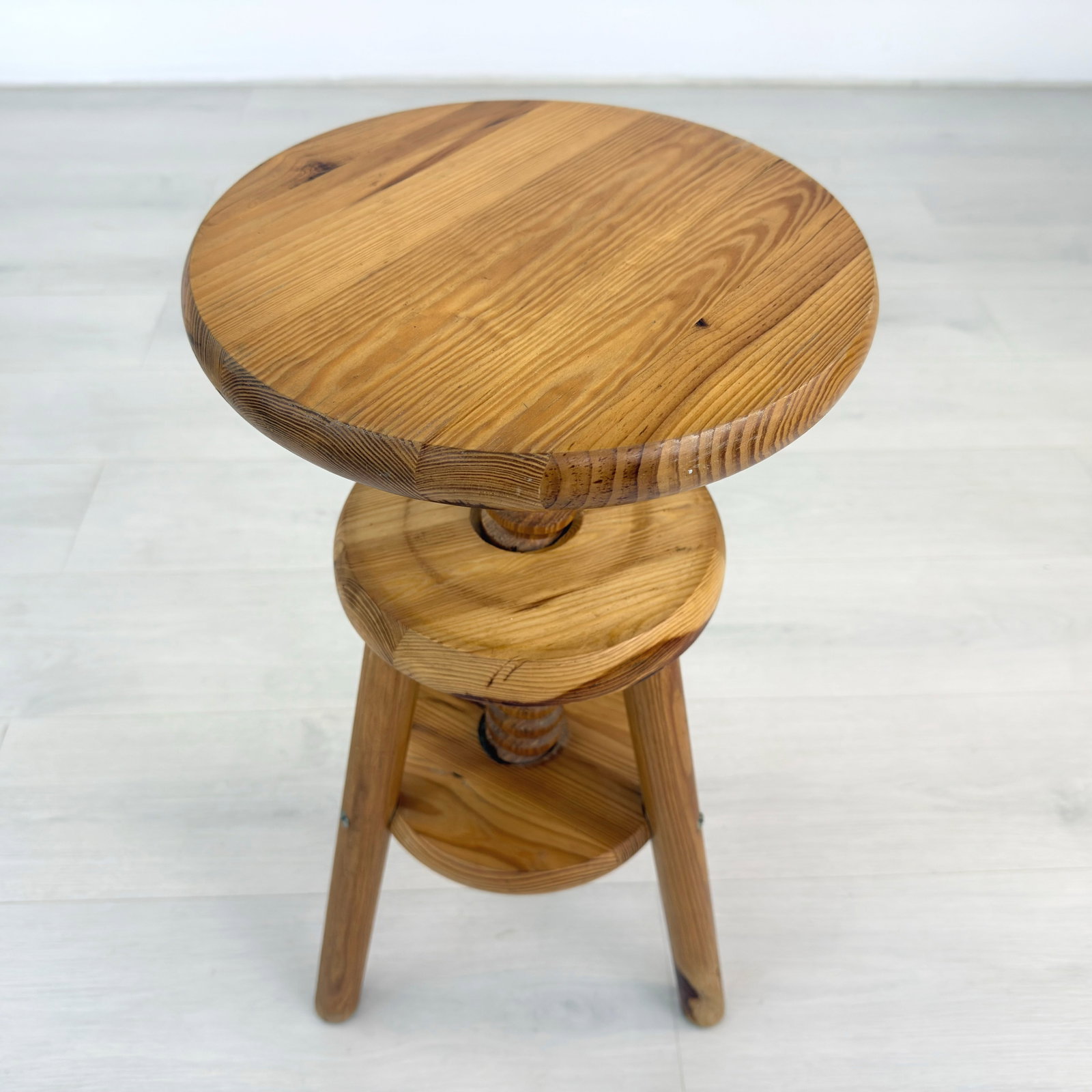 SCANDINAVIAN ARCHITECT PINE STOOL - 6