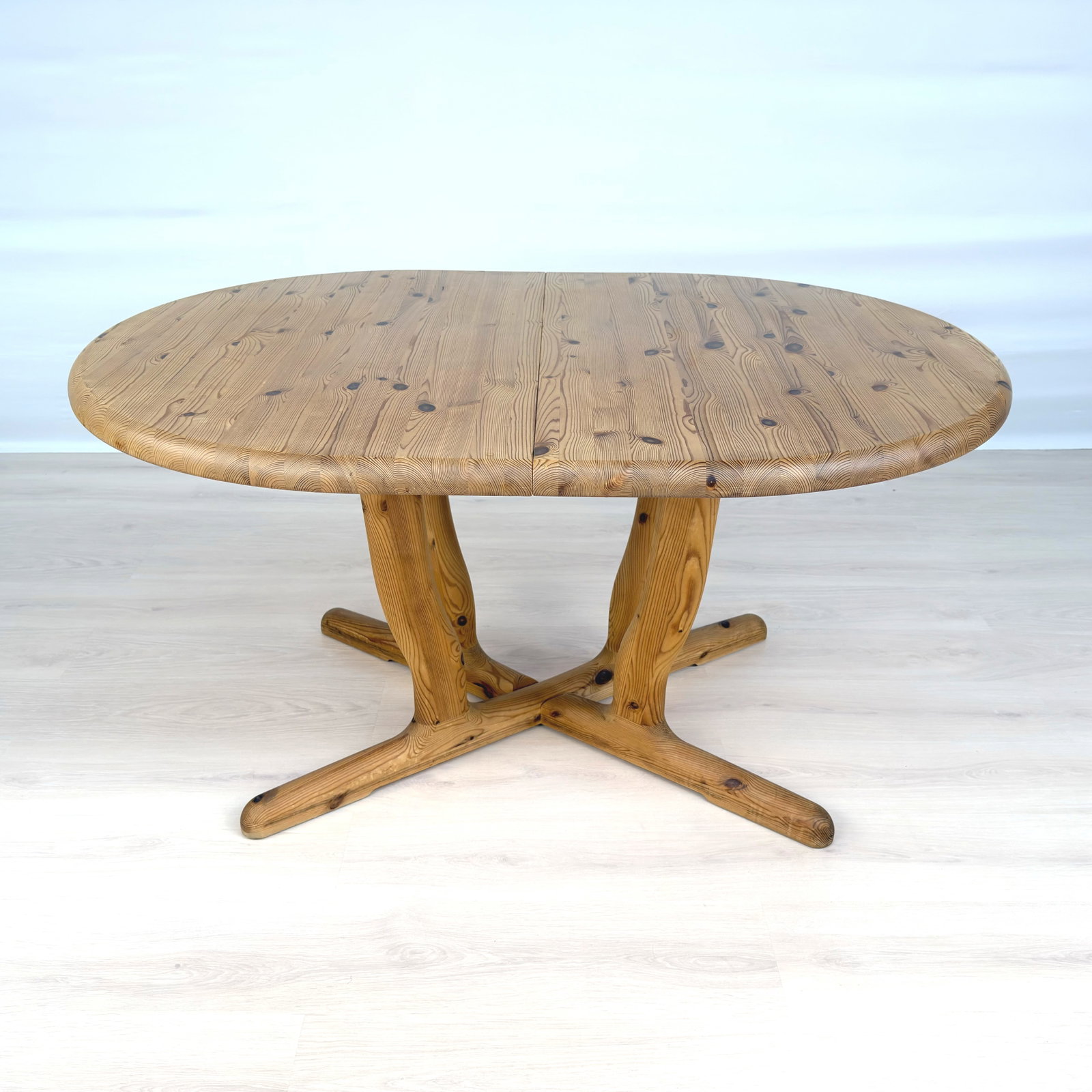 SCANDINAVIAN EXTENDABLE PINE DINING 1970S - 2