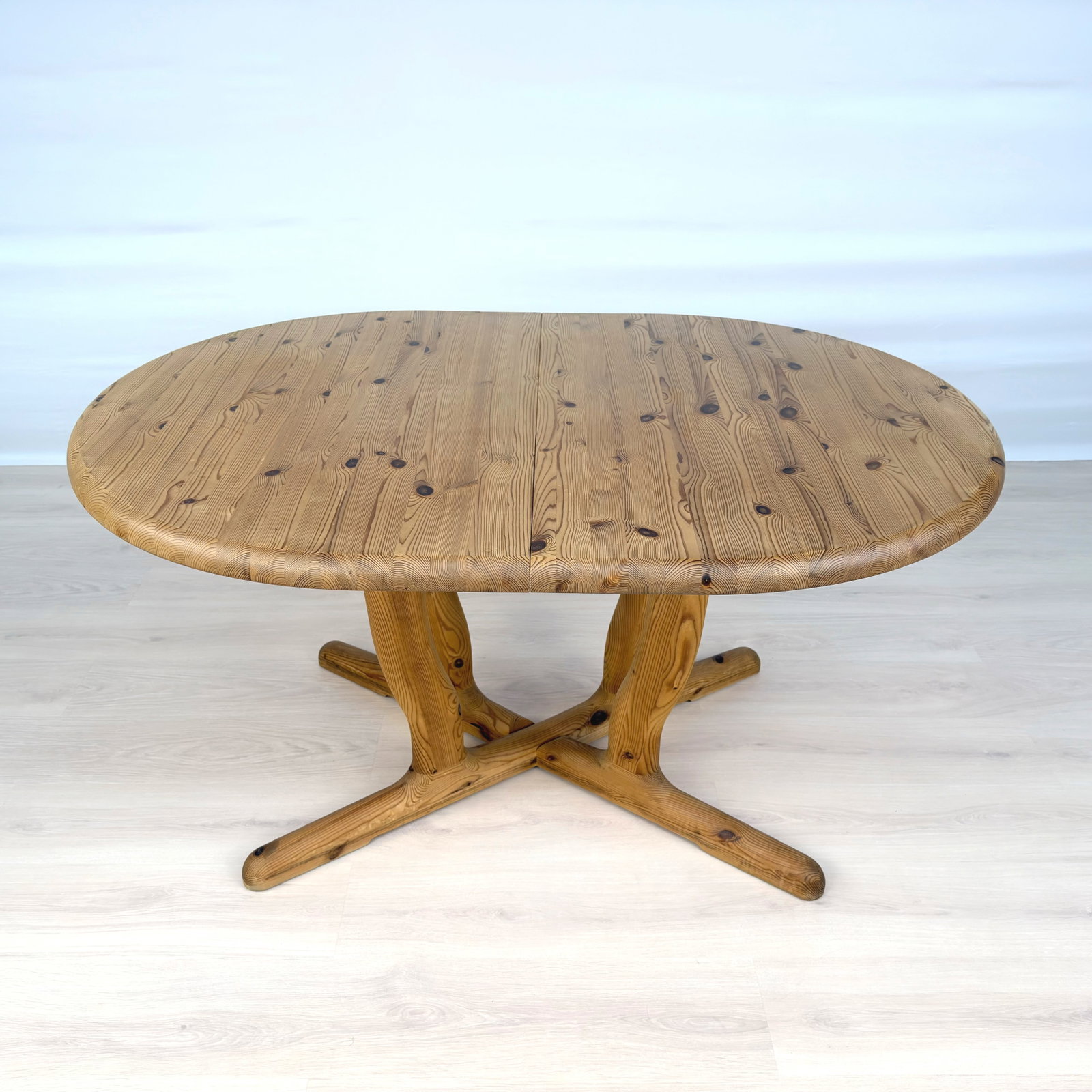 SCANDINAVIAN EXTENDABLE PINE DINING 1970S - 3