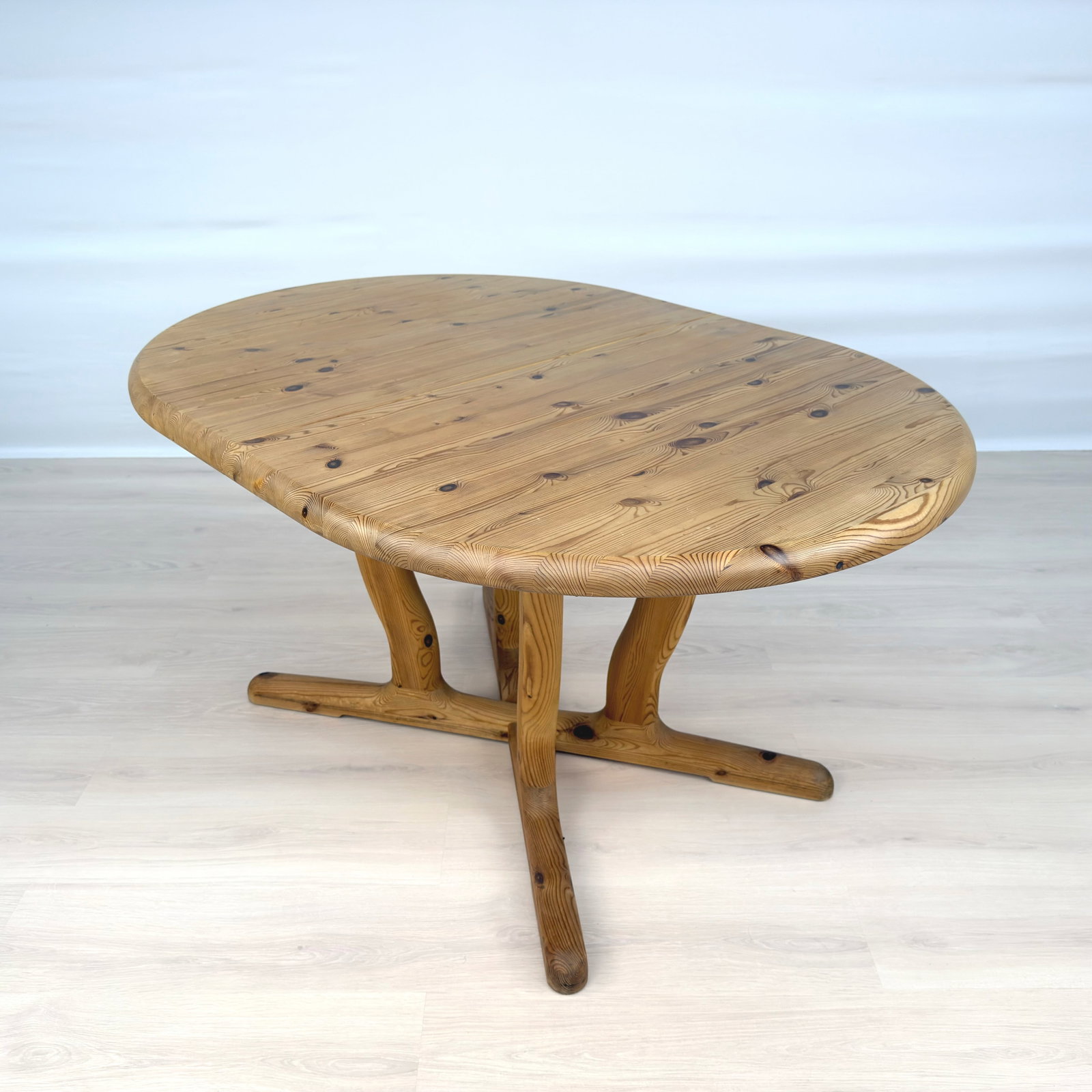 SCANDINAVIAN EXTENDABLE PINE DINING 1970S - 5
