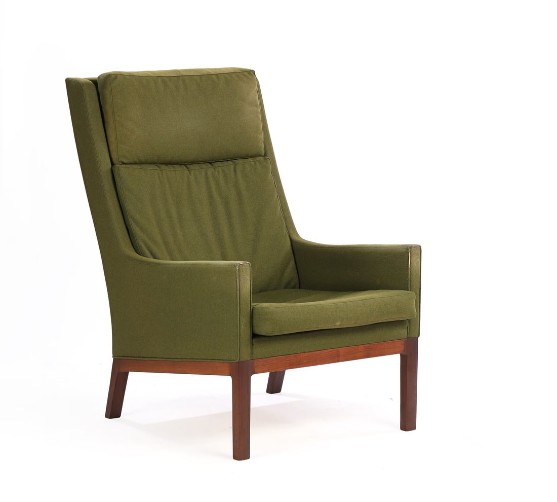DANISH HIGH BACK LOUNGE CHAIR, 1960s (1 of 6)
