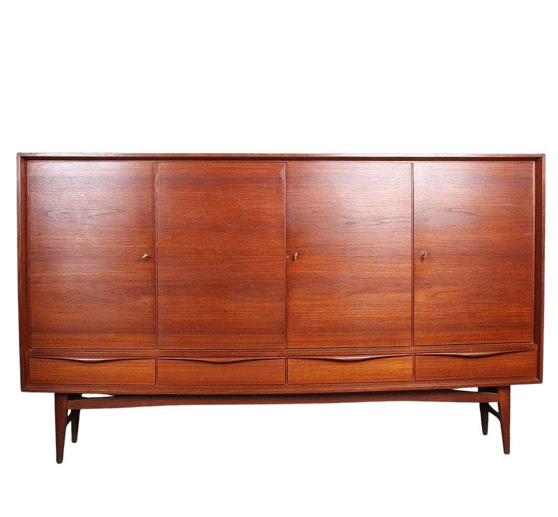 TEAK HIGHBOARD BY WAPPENMÖBEL, 1970s (1 of 17)