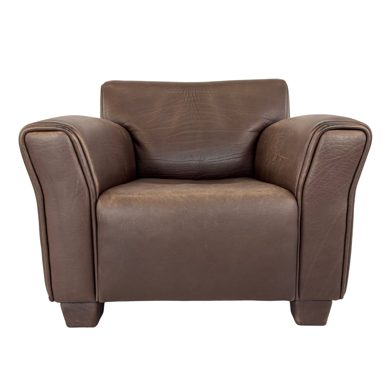 DE SEDE DS-97 LOUNGE CHAIR: Dimensions: H 31” x W 37” x D 33” x SH 17.5”. Vintage DS-97 lounge chair from De Sede in brown Buffalo leather. Produced in Switzerland in the 1970s.