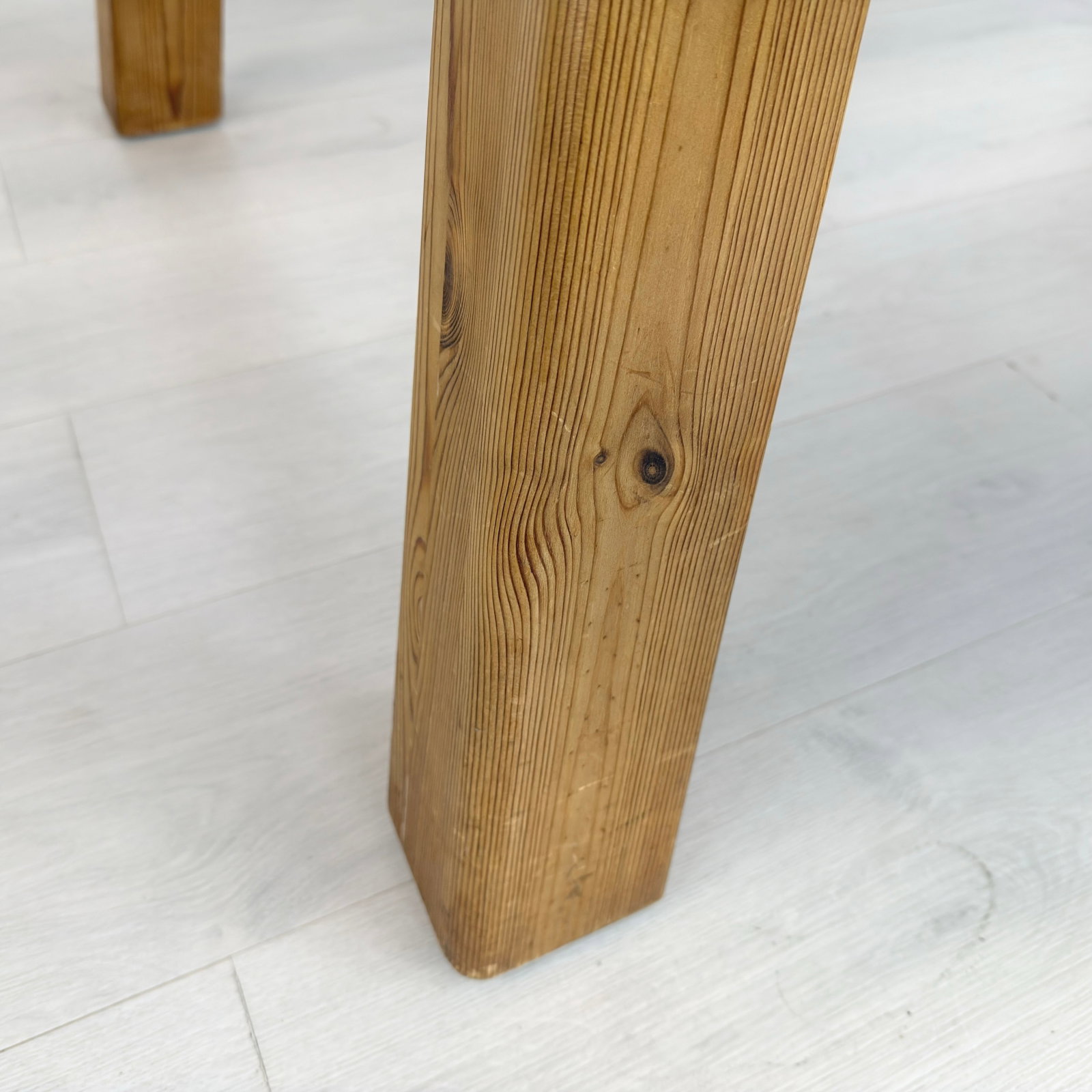 BRUTALIST PINE DINING TABLE BY WASA - 11