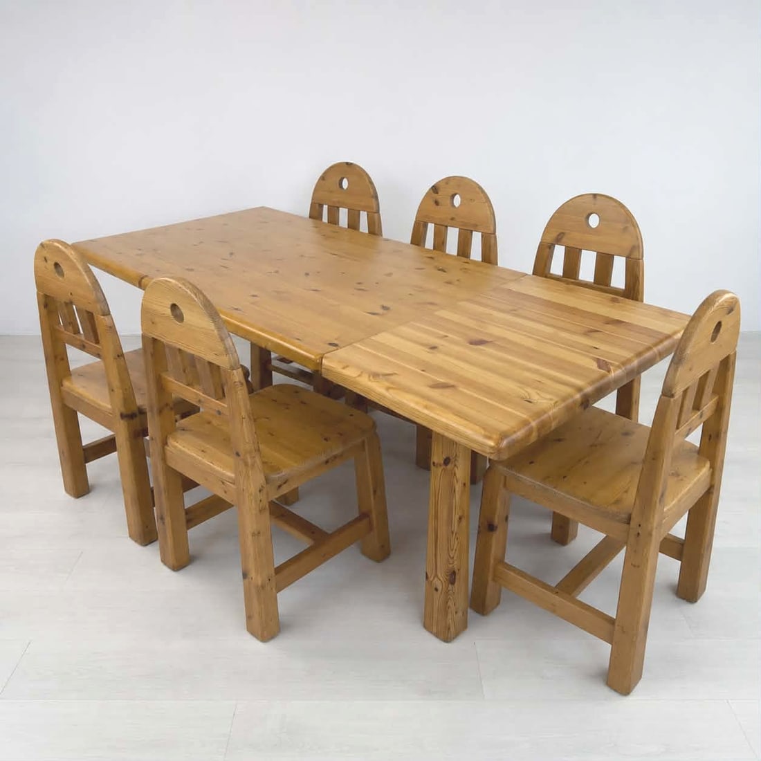 BRUTALIST PINE DINING TABLE BY WASA - 12