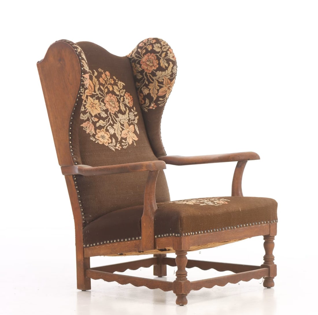 DANISH WINGBACK LOUNGE CHAIR, 1930s (1 of 5)