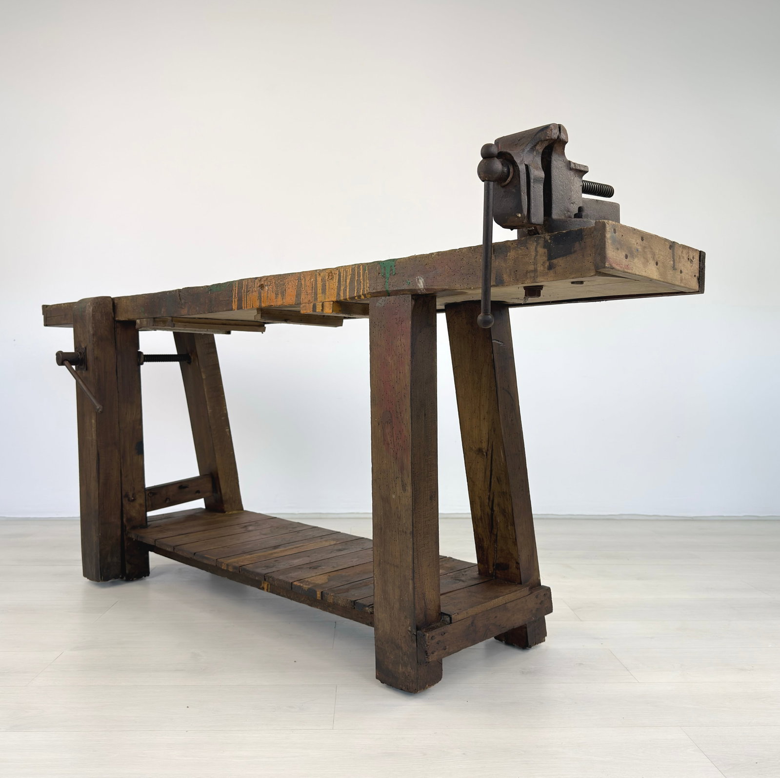 ANTIQUE CARPENTERS WORK TABLE - 4