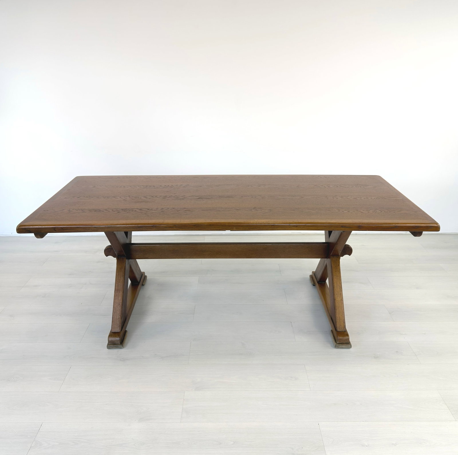 BRUTALIST DUTCH EXTENDABLE DINING TABLE - 2