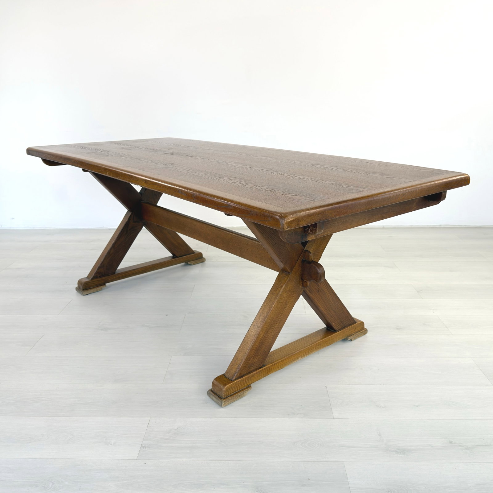 BRUTALIST DUTCH EXTENDABLE DINING TABLE - 4
