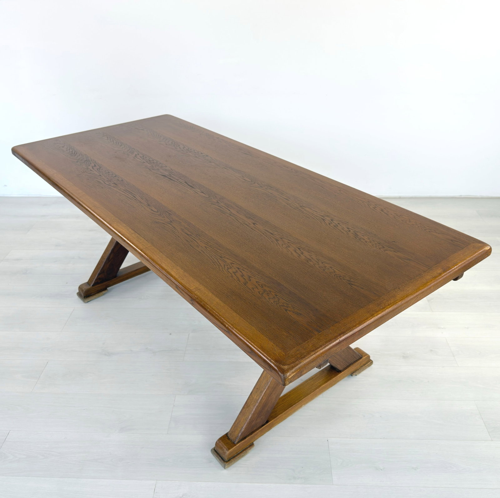 BRUTALIST DUTCH EXTENDABLE DINING TABLE - 5