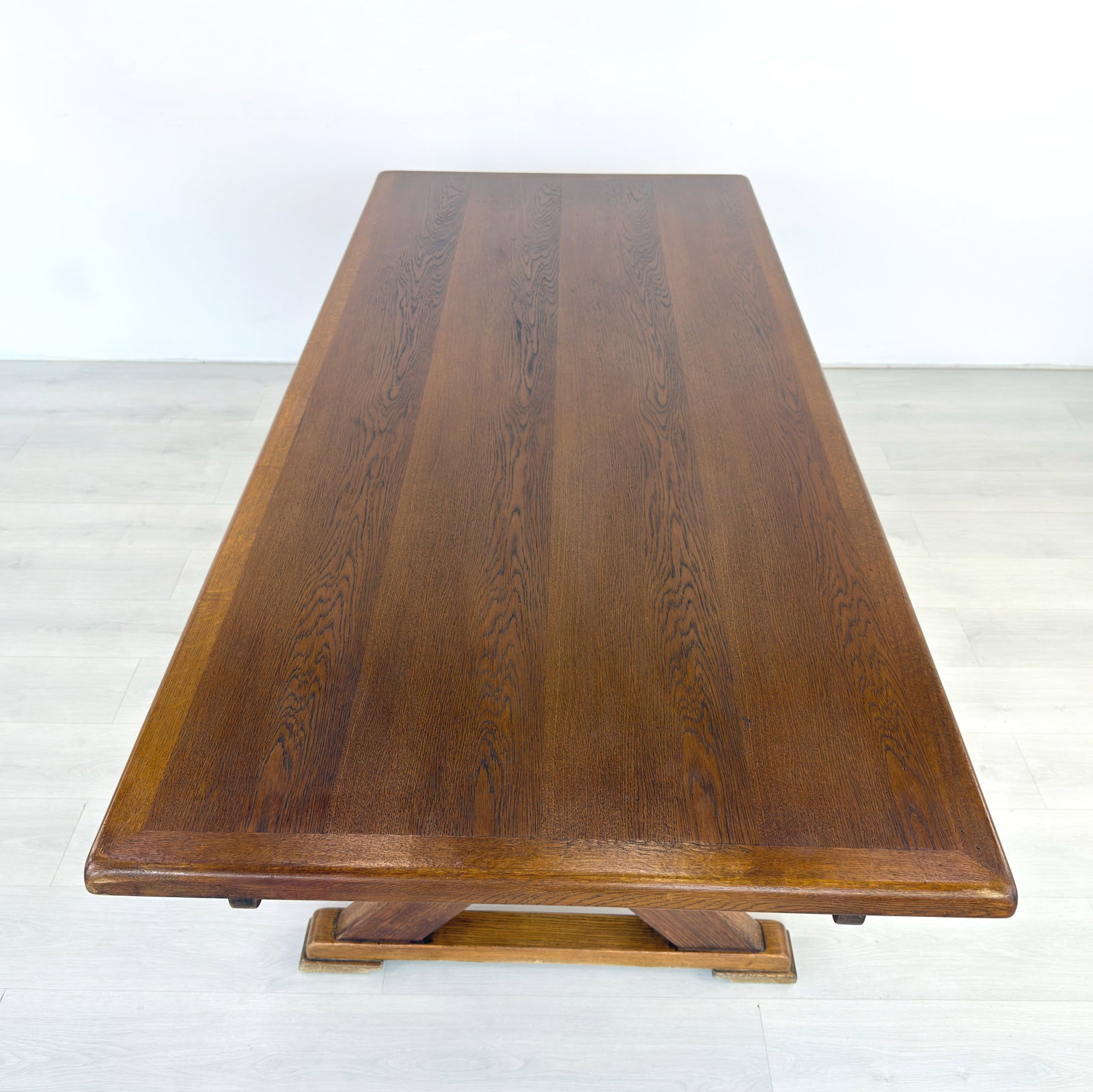 BRUTALIST DUTCH EXTENDABLE DINING TABLE - 7