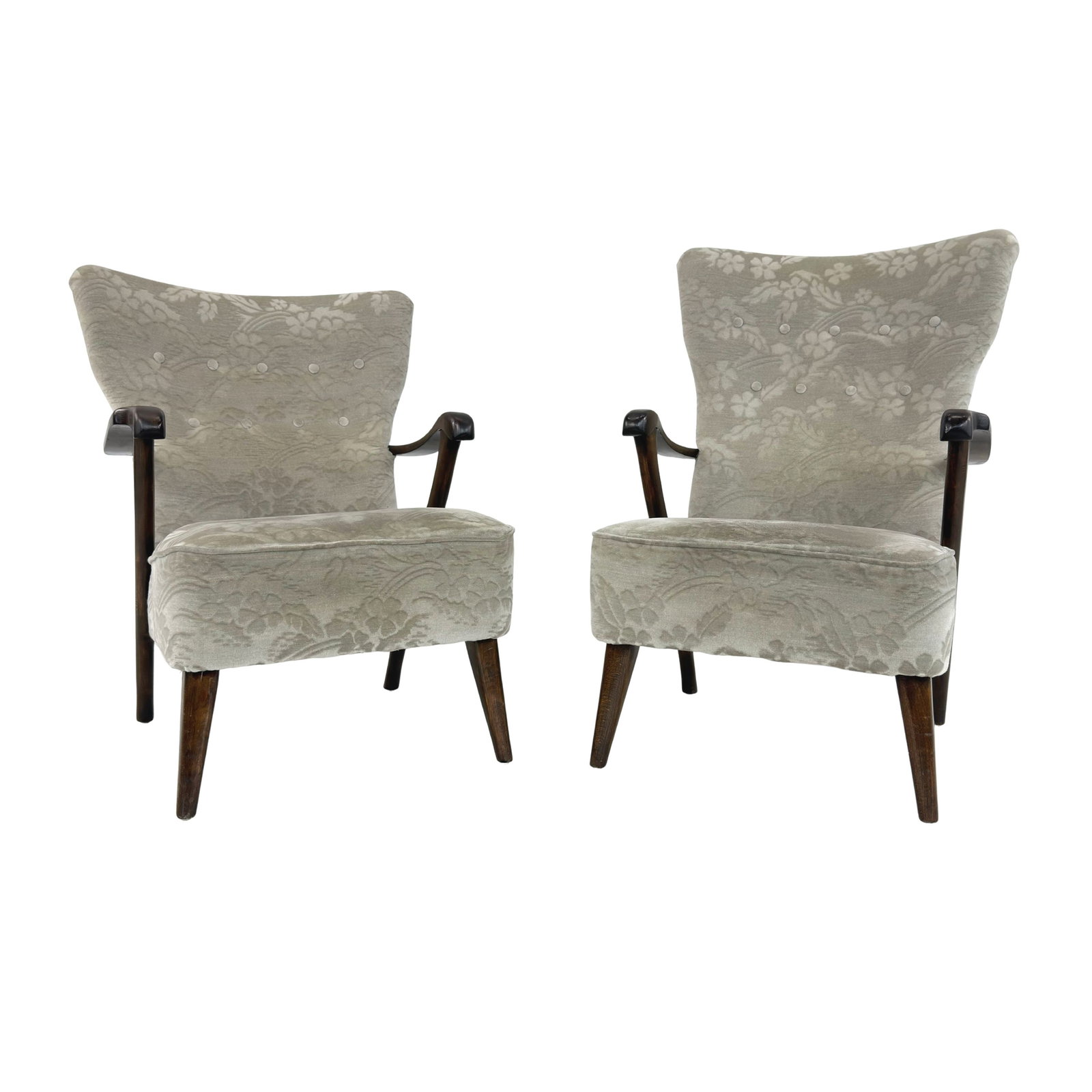 DANISH WINGBACK ARMCHAIRS, A PAIR - 2