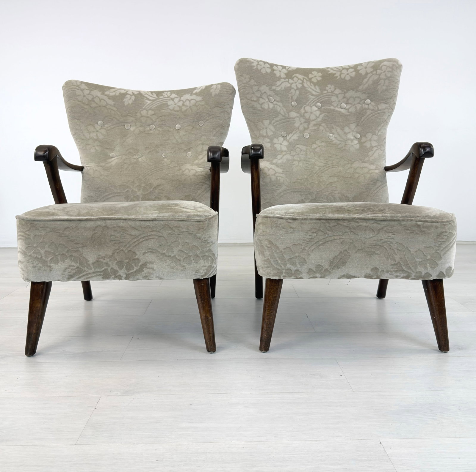 DANISH WINGBACK ARMCHAIRS, A PAIR - 3