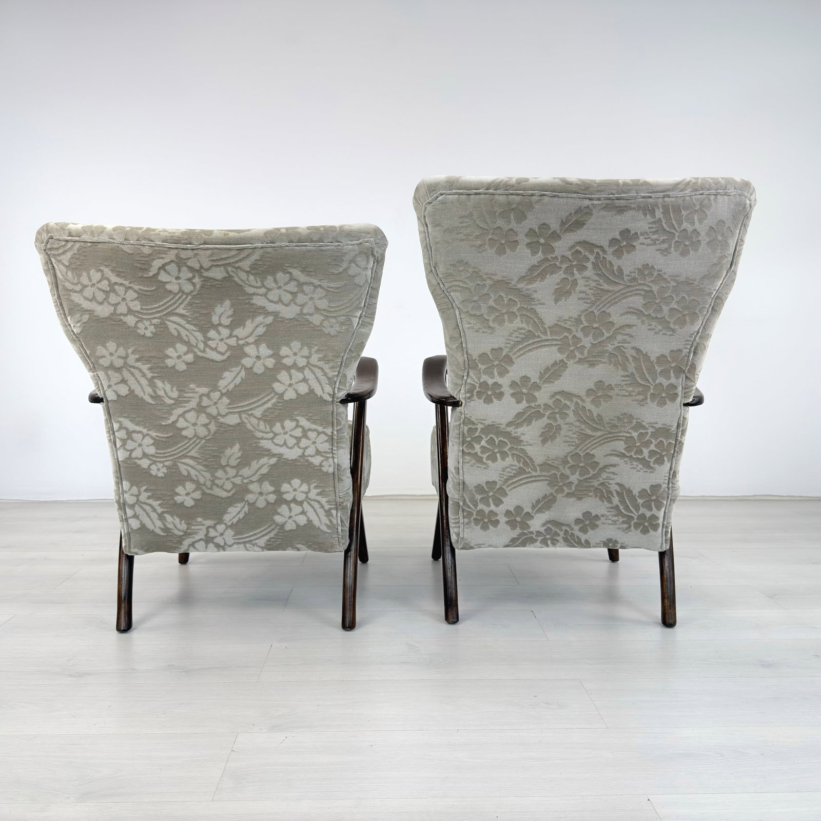 DANISH WINGBACK ARMCHAIRS, A PAIR - 5