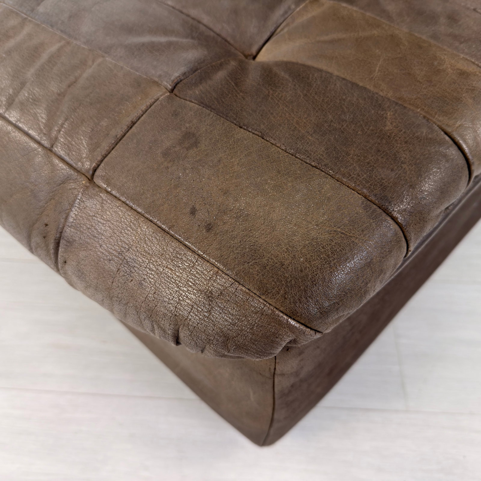 VINTAGE PATCHWORK LEATHER MODULAR SOFA, 1970s - 12