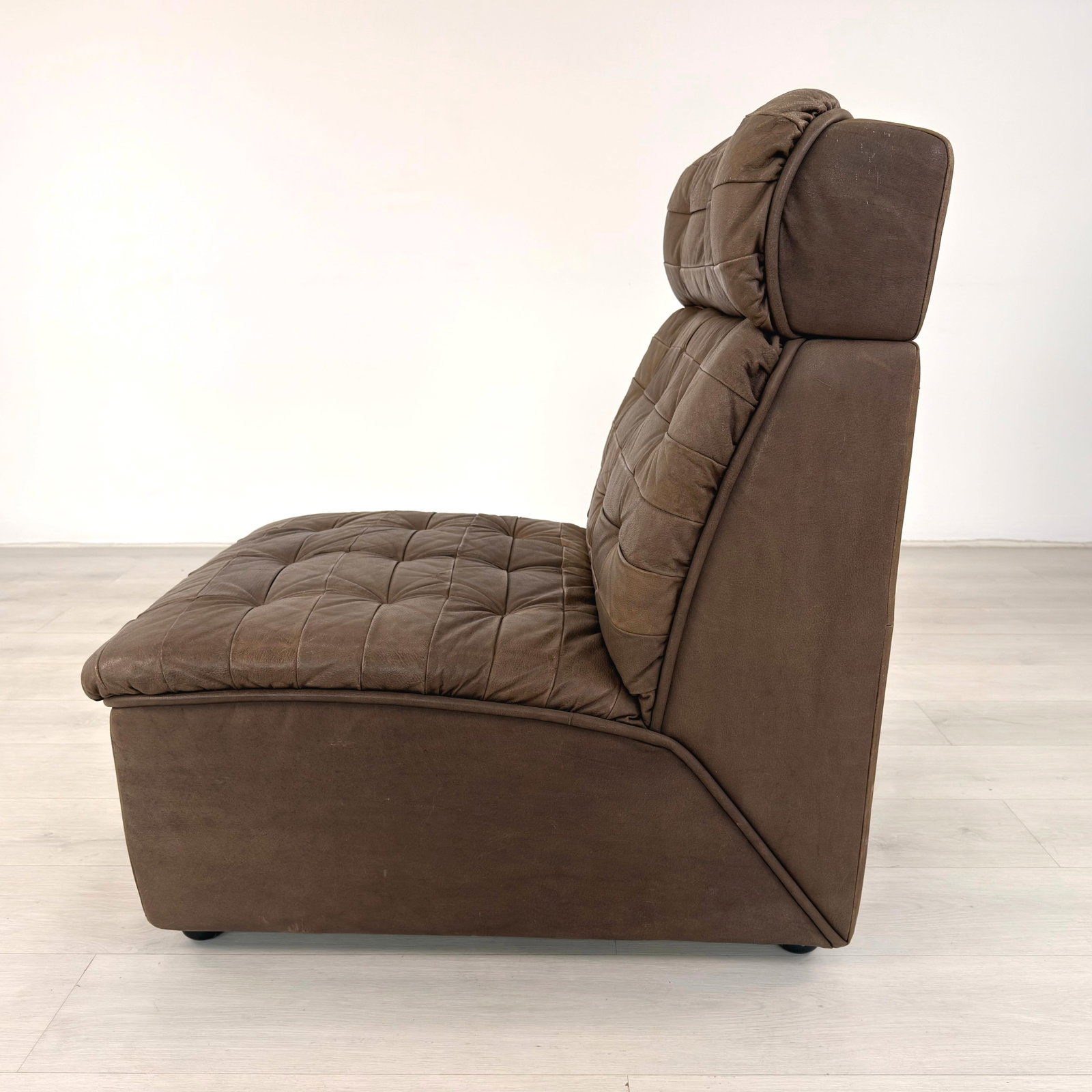 VINTAGE PATCHWORK LEATHER MODULAR SOFA, 1970s - 9