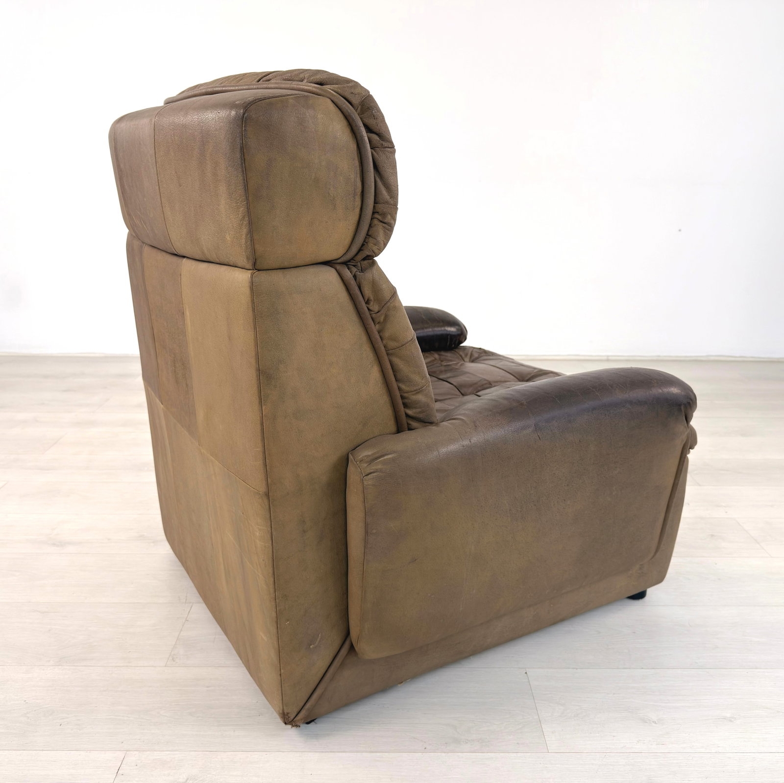 VINTAGE PATCHWORK LEATHER MODULAR SOFA, 1970s - 10