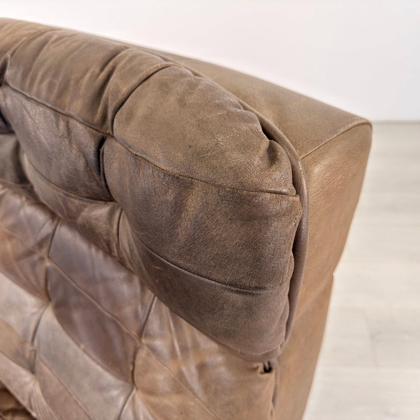 VINTAGE PATCHWORK LEATHER MODULAR SOFA, 1970s - 14