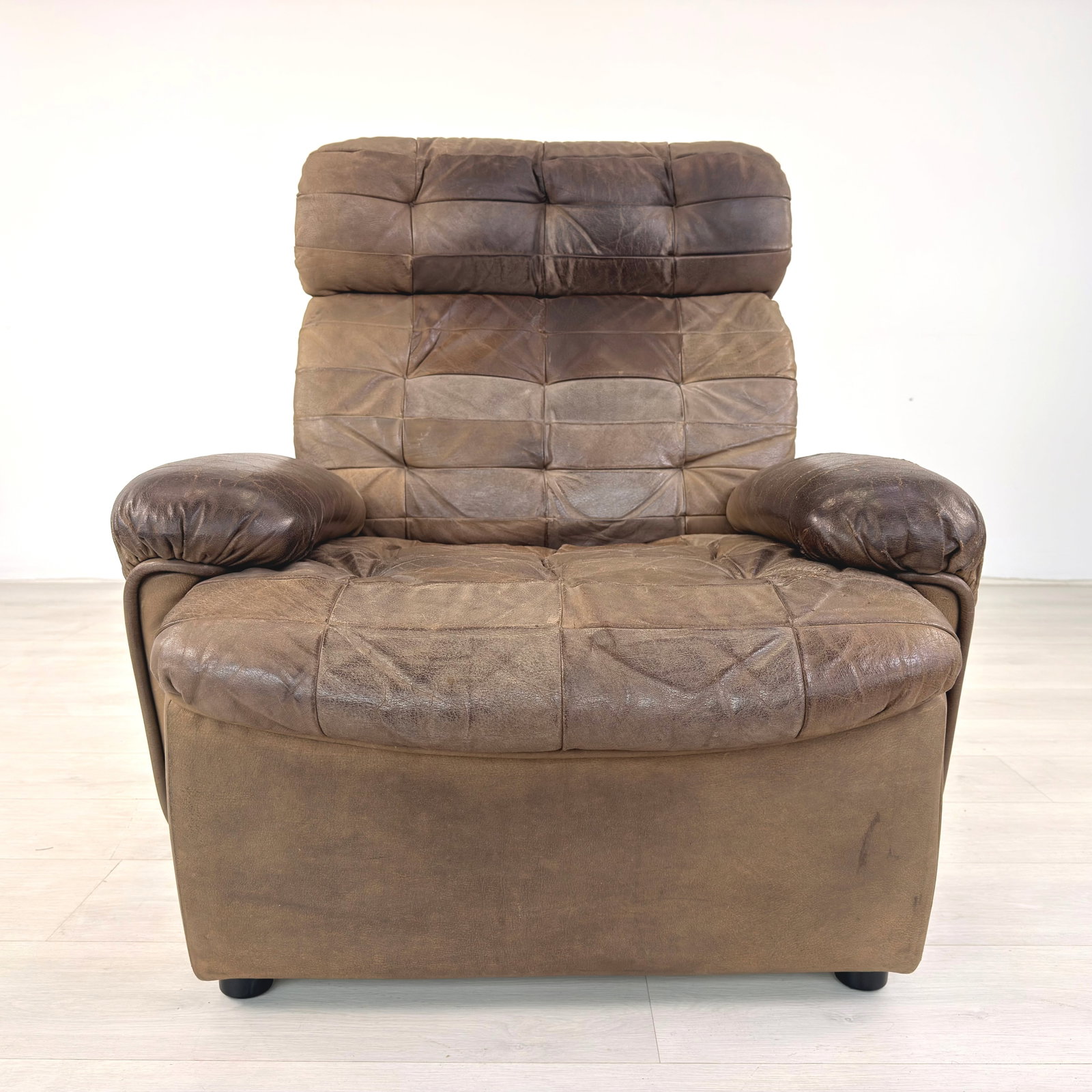 VINTAGE PATCHWORK LEATHER MODULAR SOFA, 1970s - 5