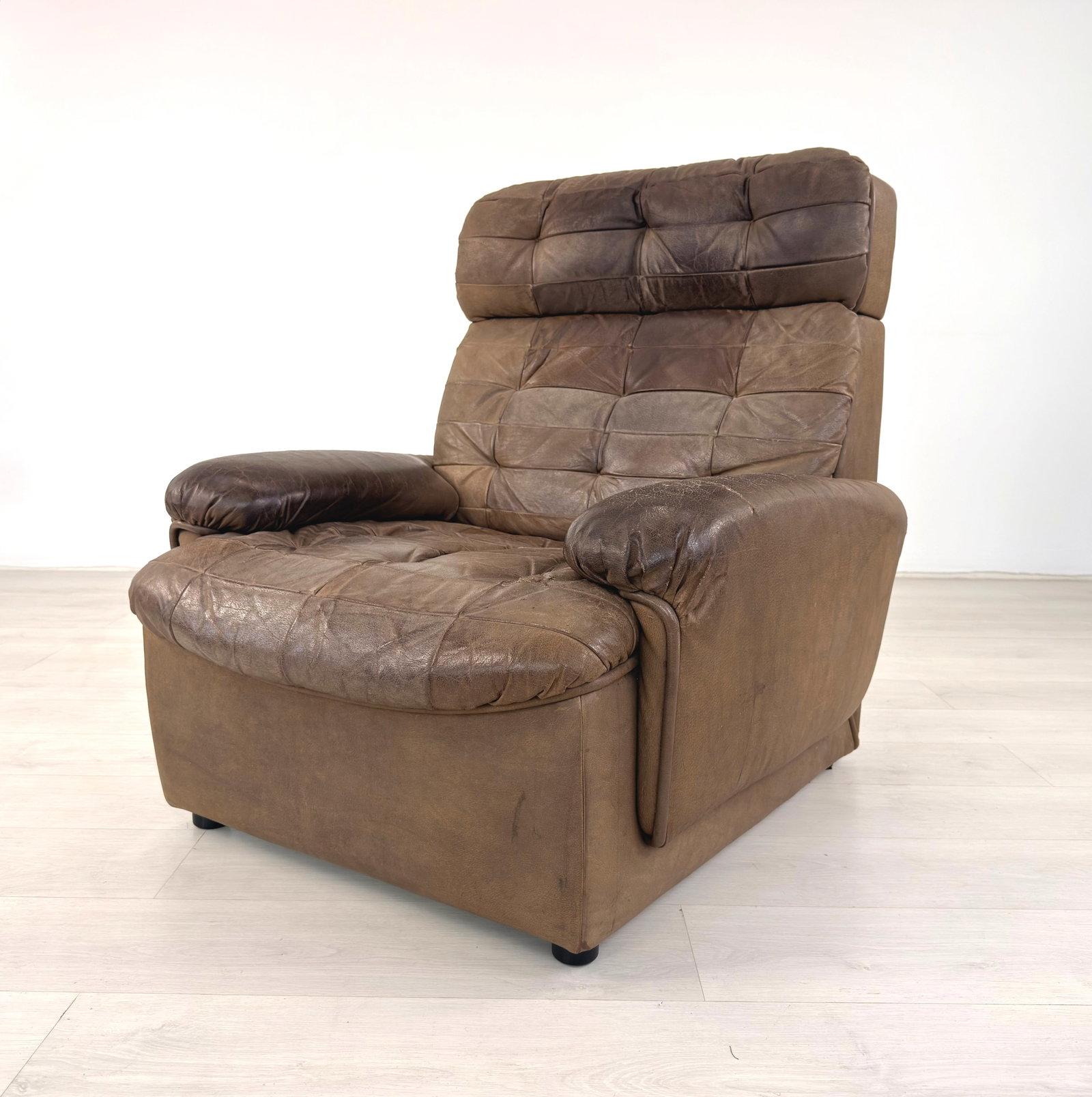 VINTAGE PATCHWORK LEATHER MODULAR SOFA, 1970s - 6