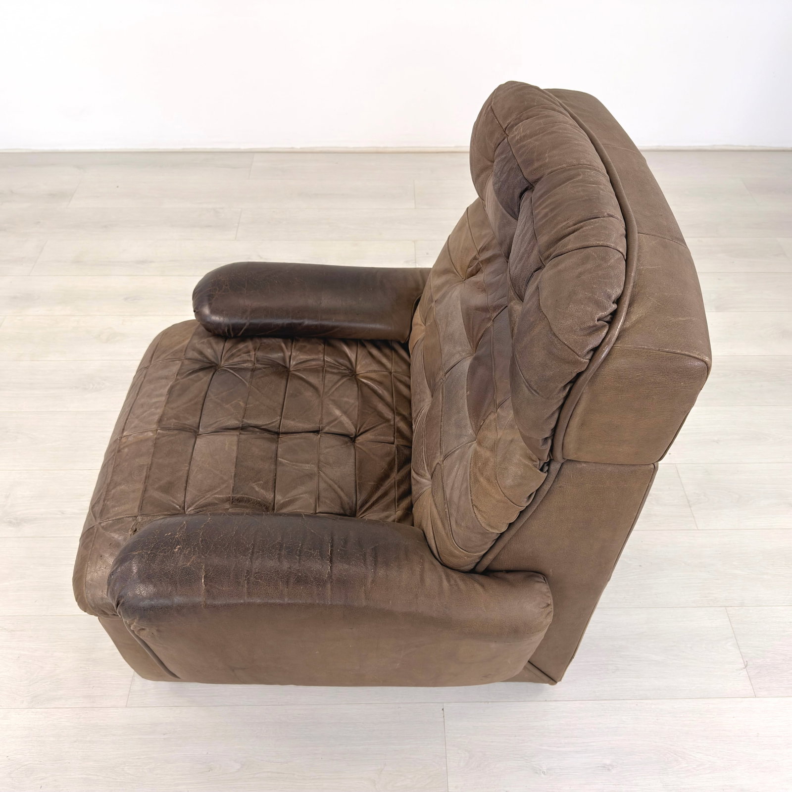 VINTAGE PATCHWORK LEATHER MODULAR SOFA, 1970s - 9