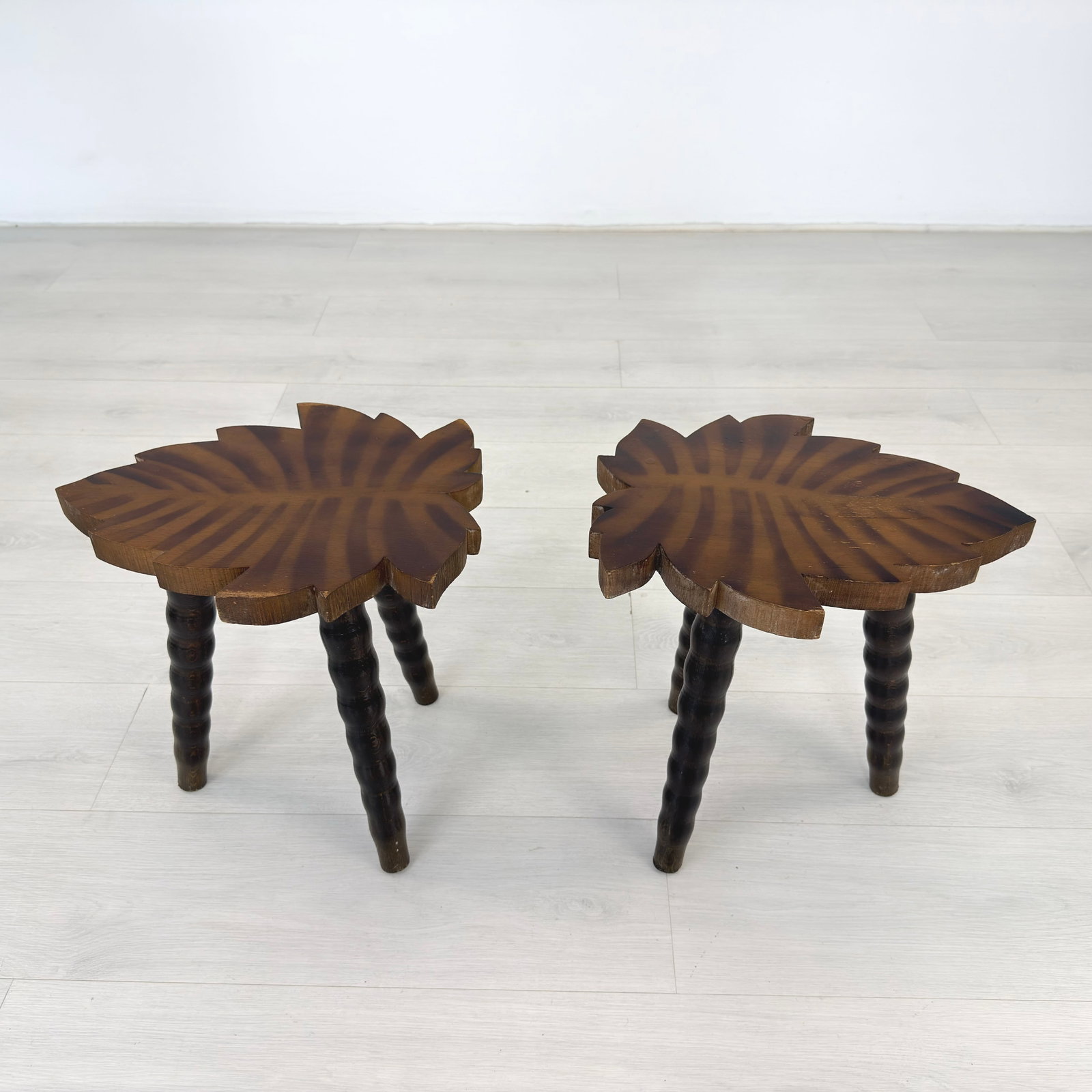 FRENCH TRIPOD STOOLS, A PAIR - 4