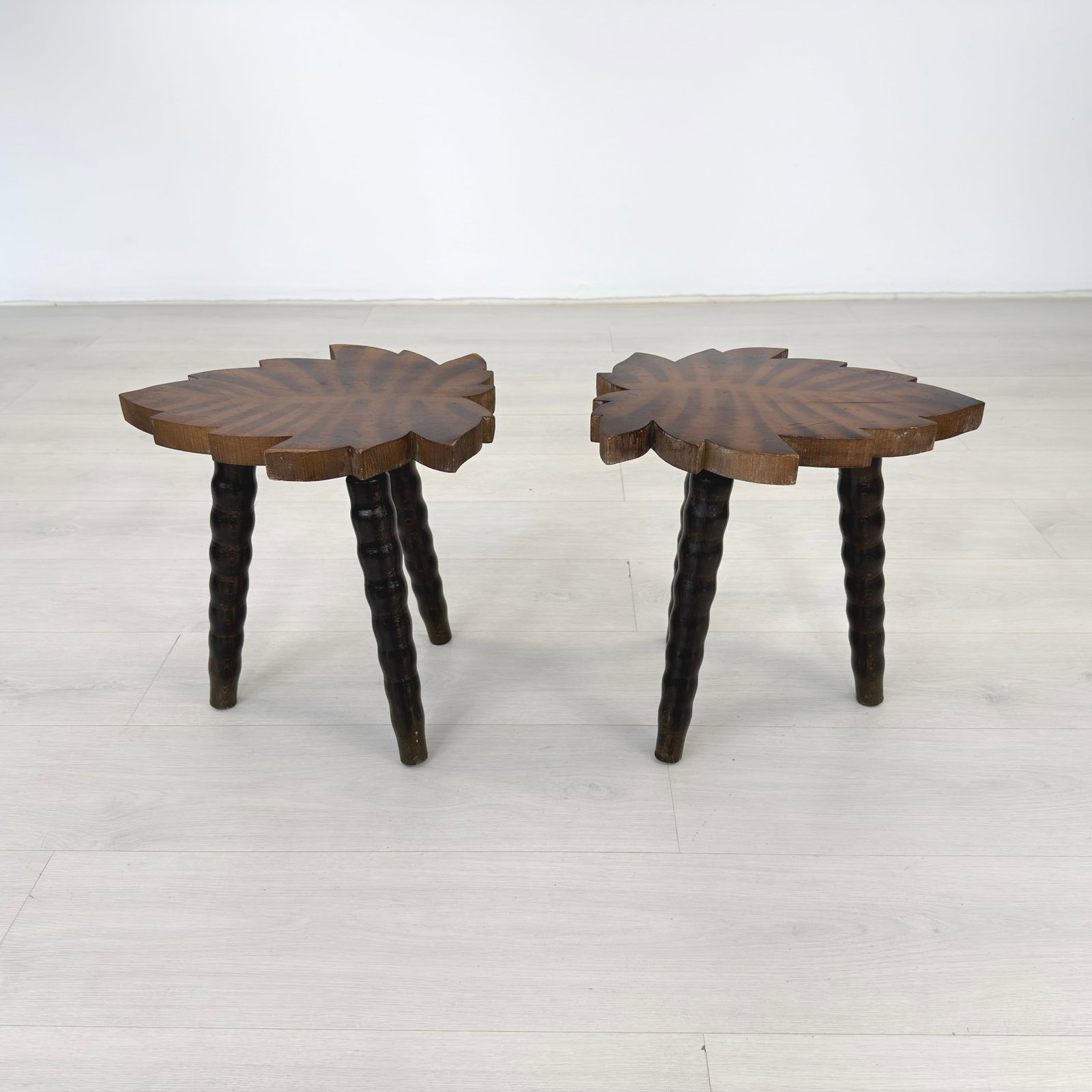 FRENCH TRIPOD STOOLS, A PAIR - 5