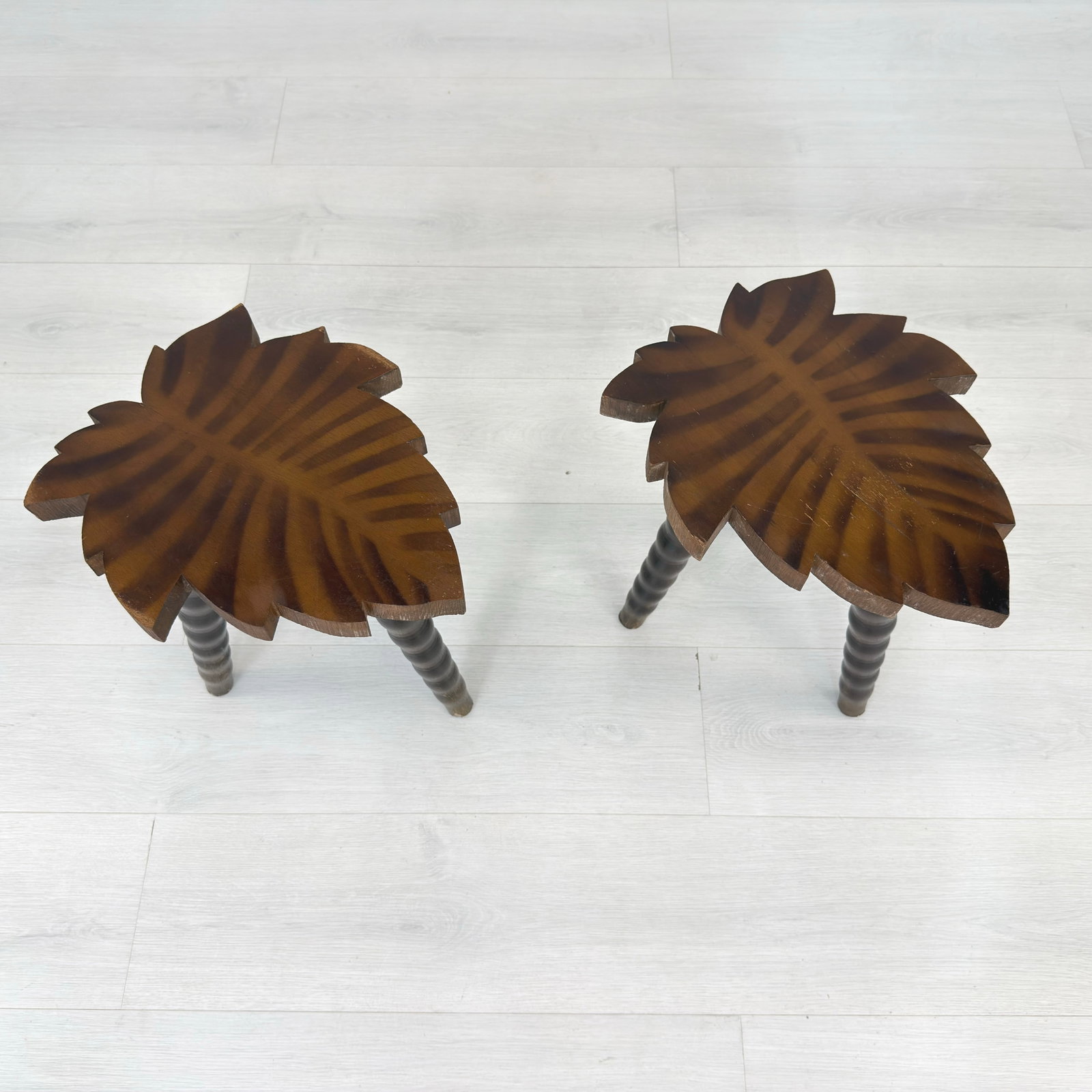 FRENCH TRIPOD STOOLS, A PAIR - 8